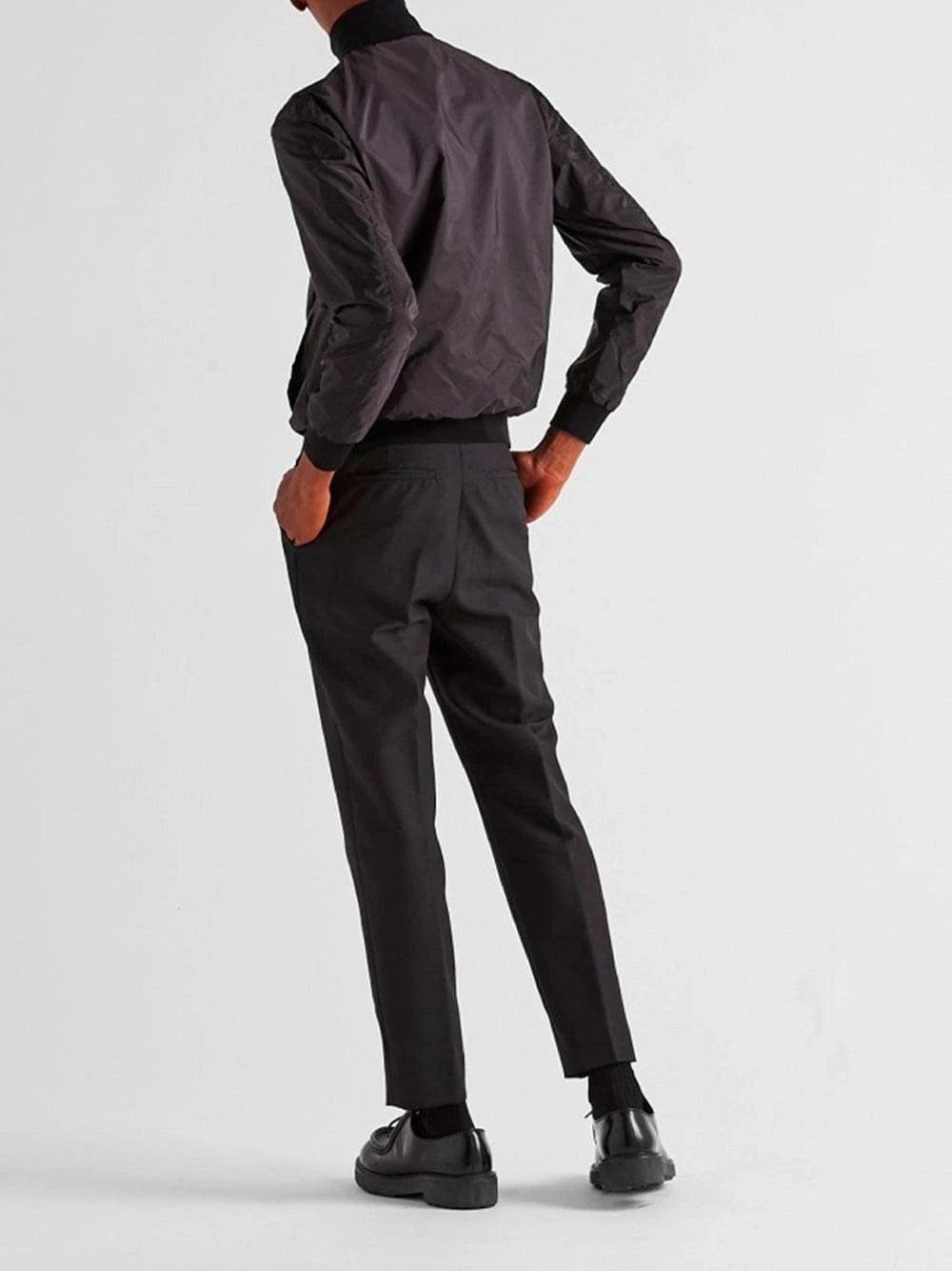 Prada Men Reversible Wool And Re-Nylon Jacket PRADA