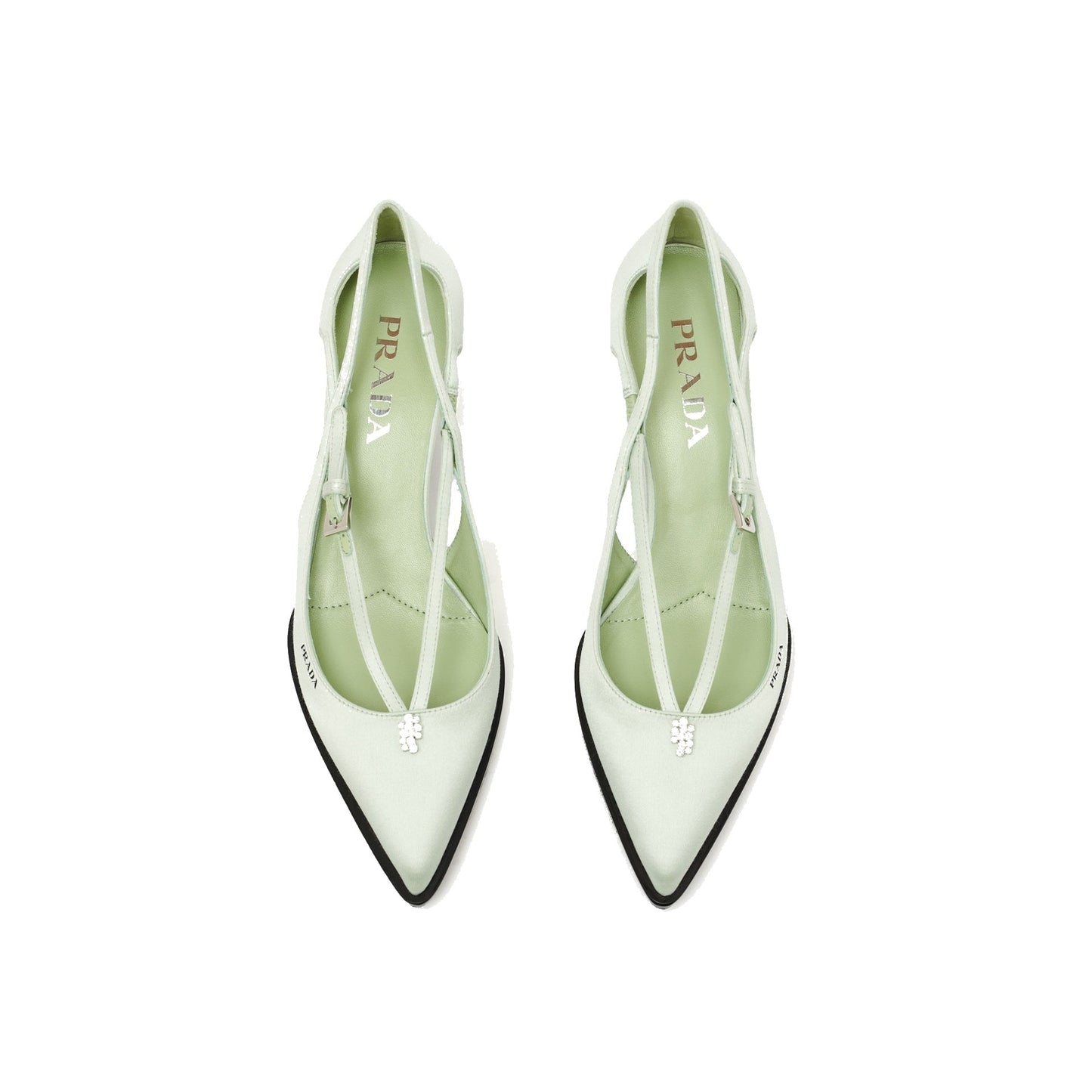 Prada Cut-Out Satin Pumps Women PRADA