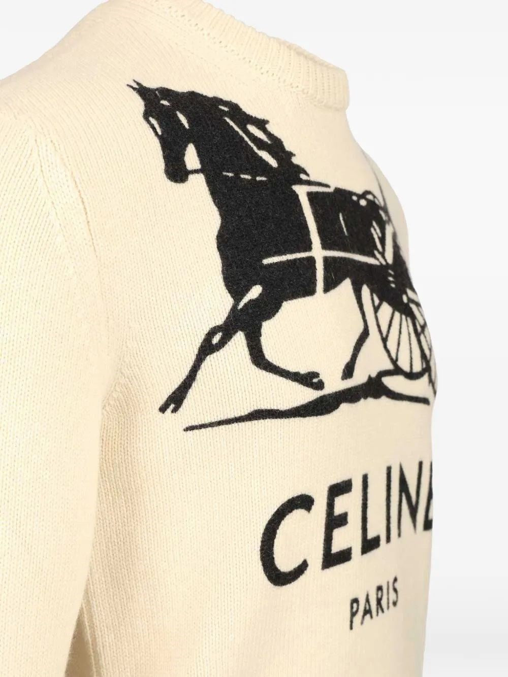 Celine Men Slim-Fit Logo-Intarsia Cashmere Sweater CELINE