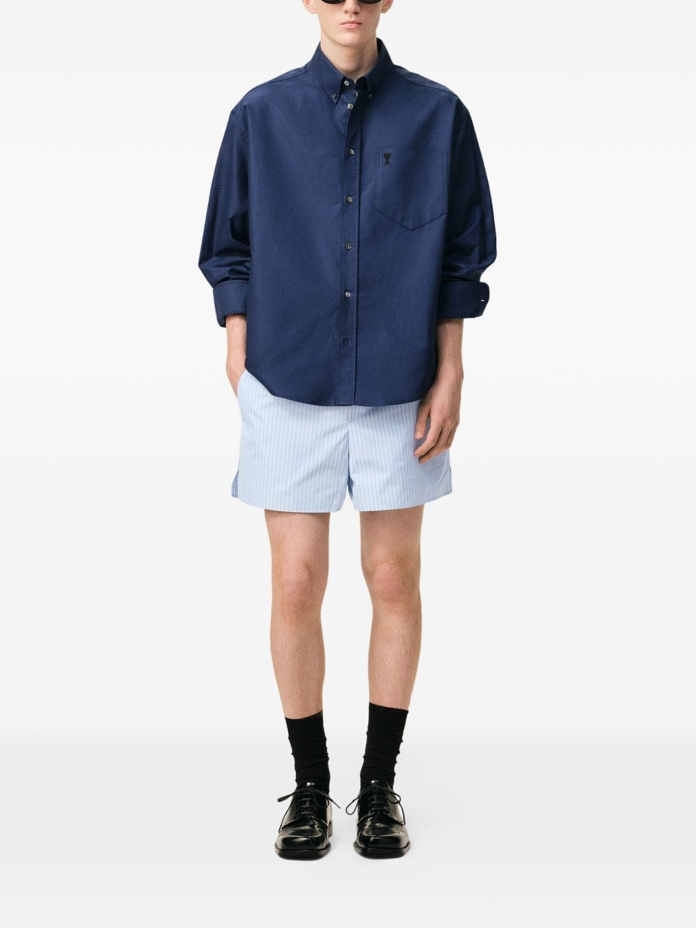 Ami Women Striped Shorts AMI PARIS