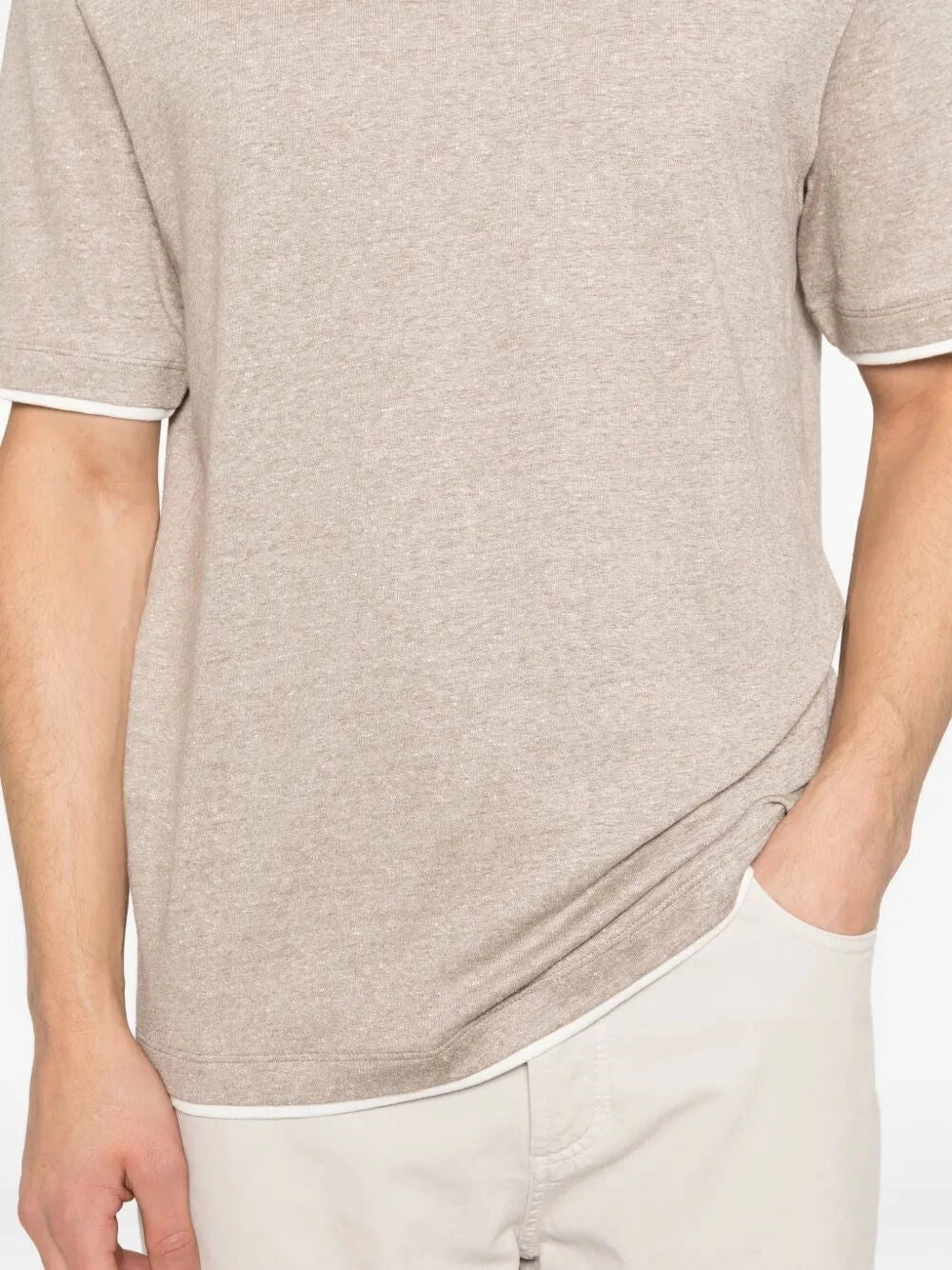 Brunello Cucinelli Men T-Shirt With Faux-Layering BRUNELLO CUCINELLI