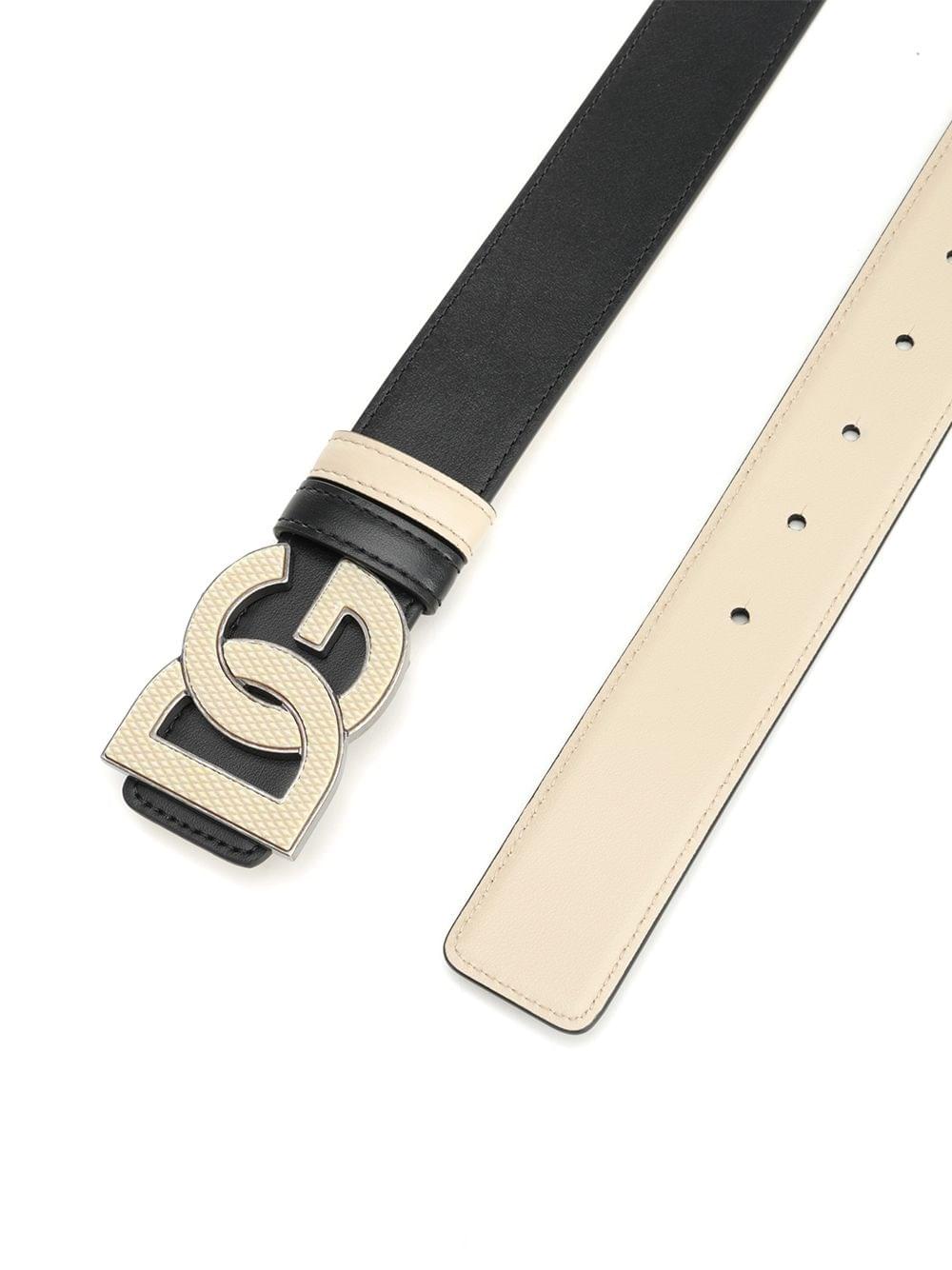 Dolce & Gabbana Men Belt With Dg Logo Buckle DOLCE & GABBANA