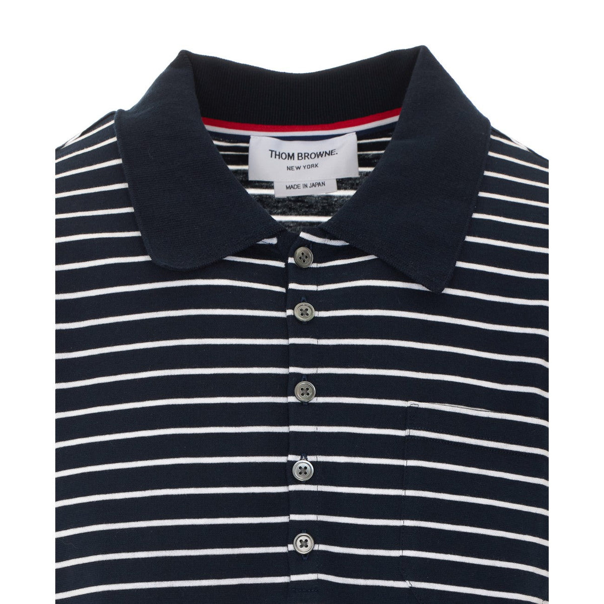 Thom Browne Men Thom Browne Men 4-Bar Striped Polo THOM BROWNE