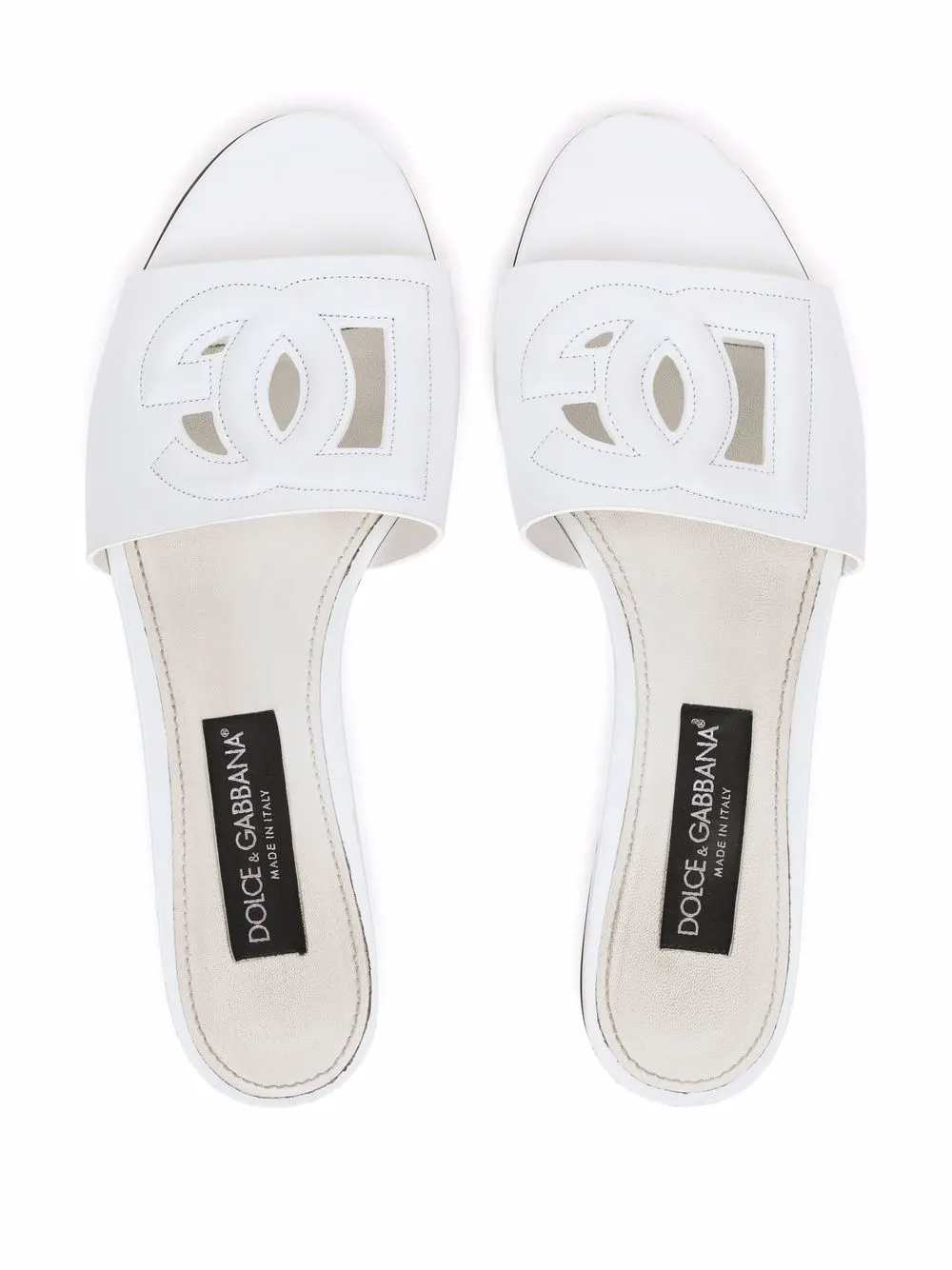 Dolce & Gabbana Women Leather Sandals With Dg Logo DOLCE & GABBANA