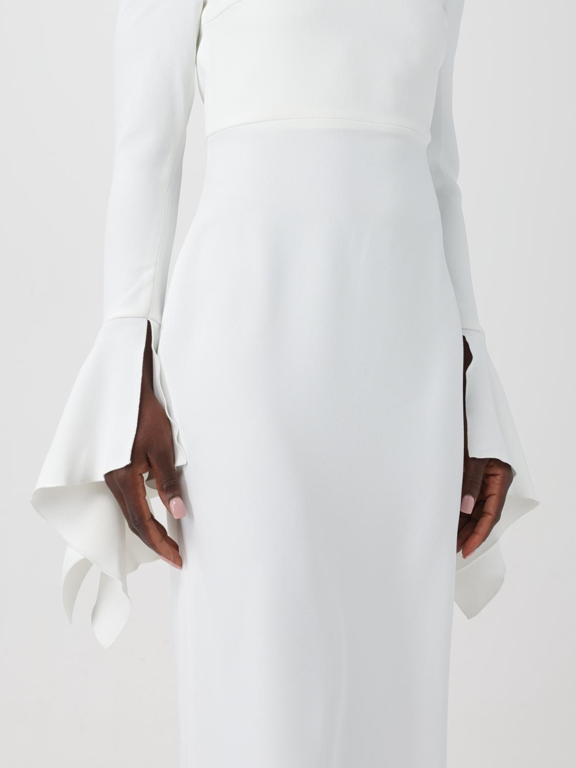 Solace London Dress Woman Yellow Cream