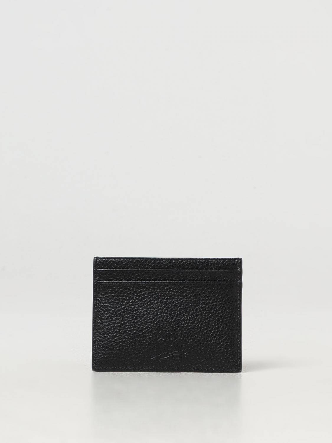 Christian Louboutin Women Kios Hammered Leather Credit Card Holder Christian Louboutin CHRISTIAN LOUBOUTIN