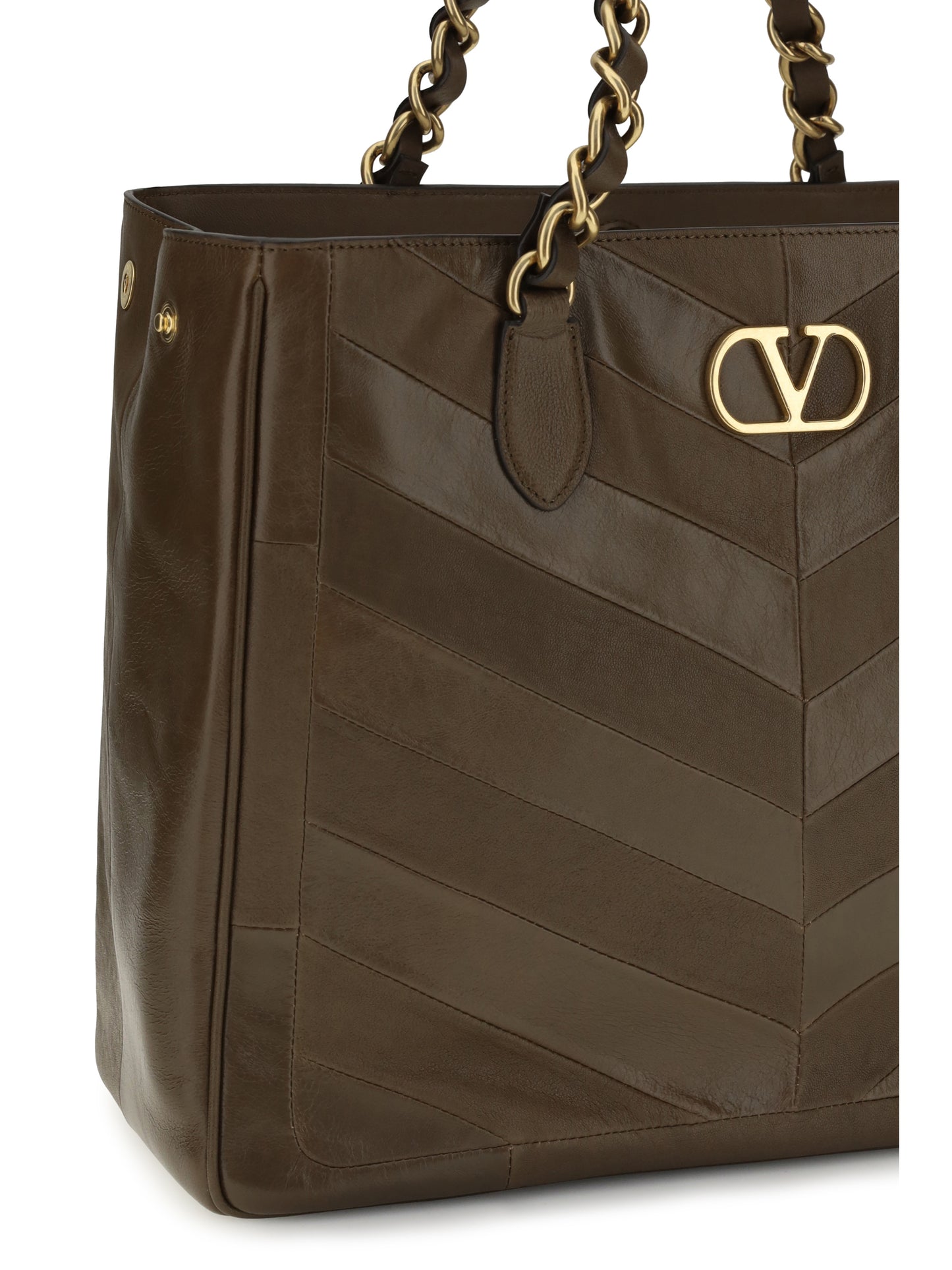 Valentino Garavani Women Laseine Chevron Nappa Shopping Bag VALENTINO GARAVANI
