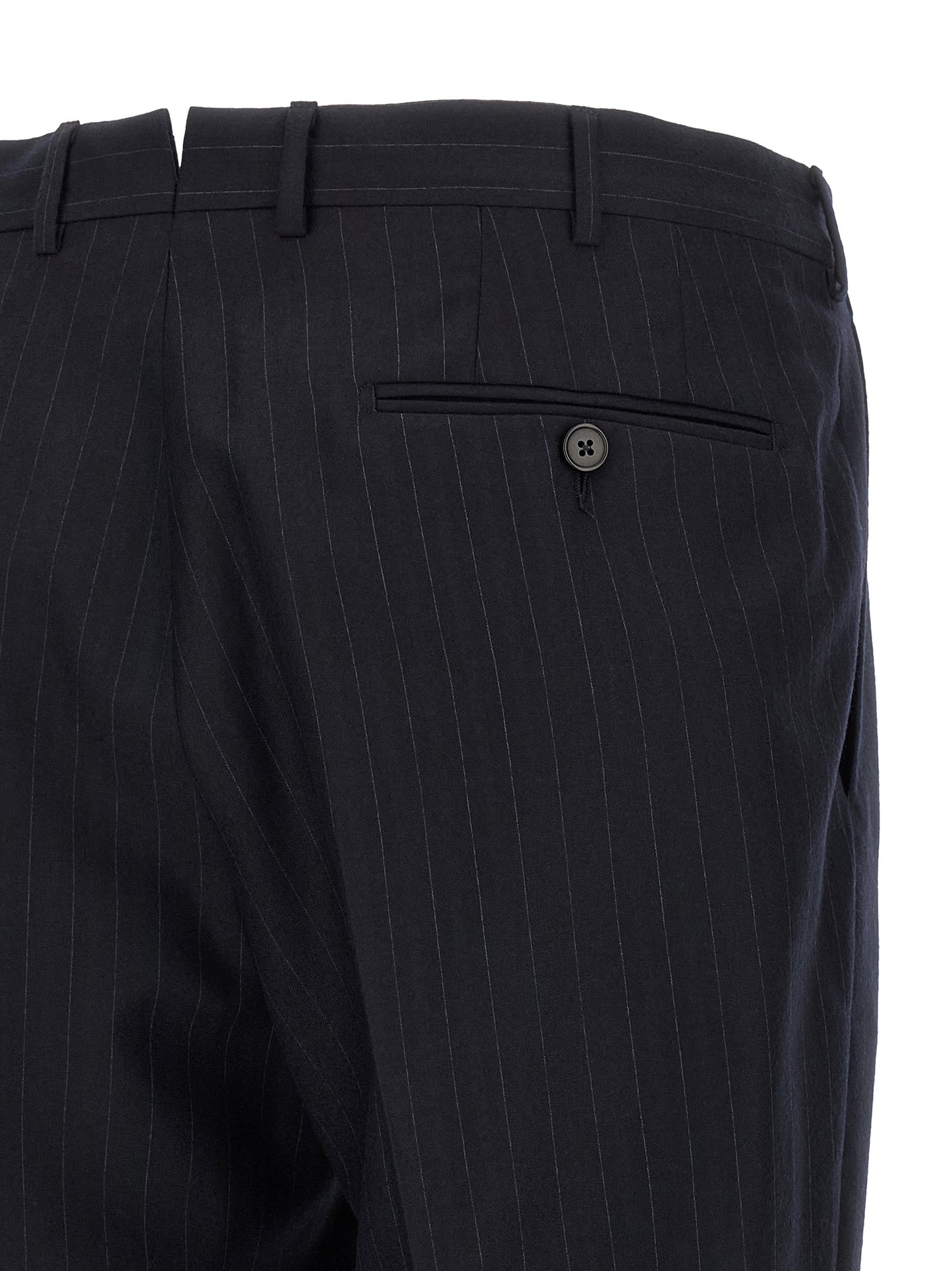 Zegna Men Pinstriped Flannel Dress ZEGNA