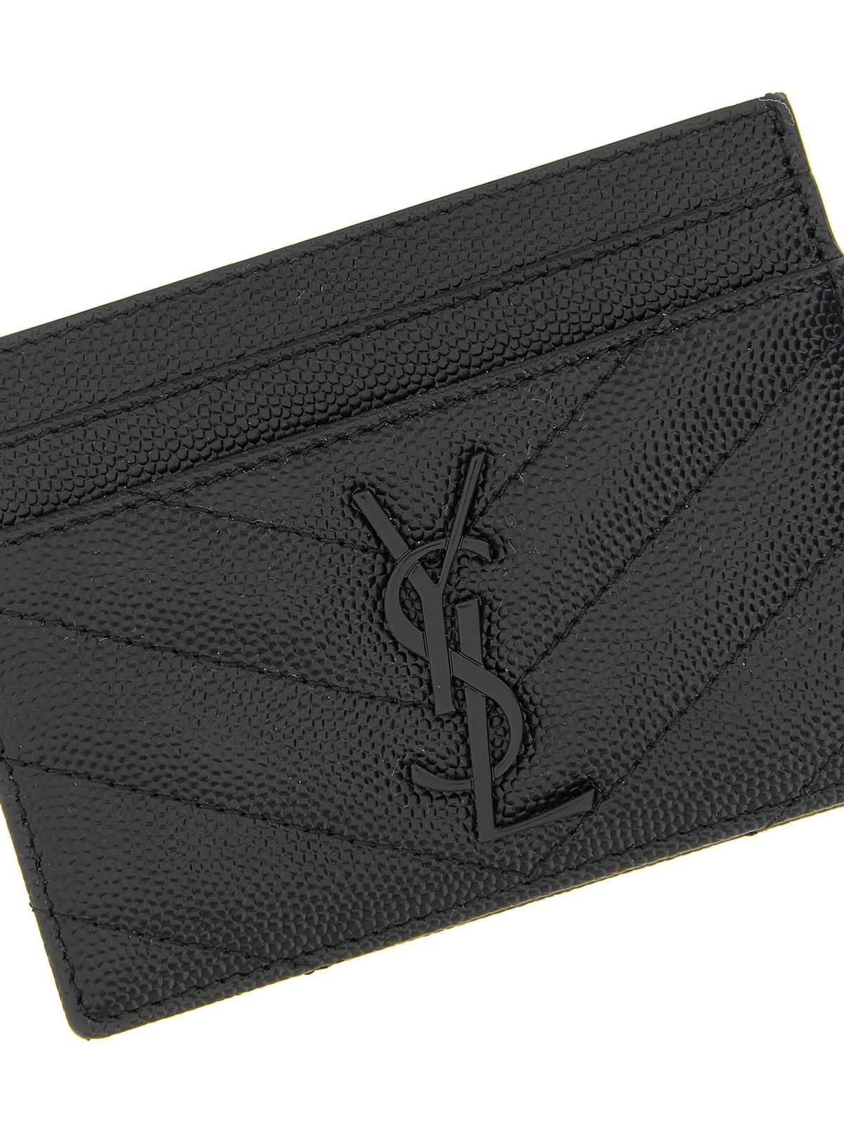 Saint Laurent Women Logo Matelassé Card Holder SAINT LAURENT