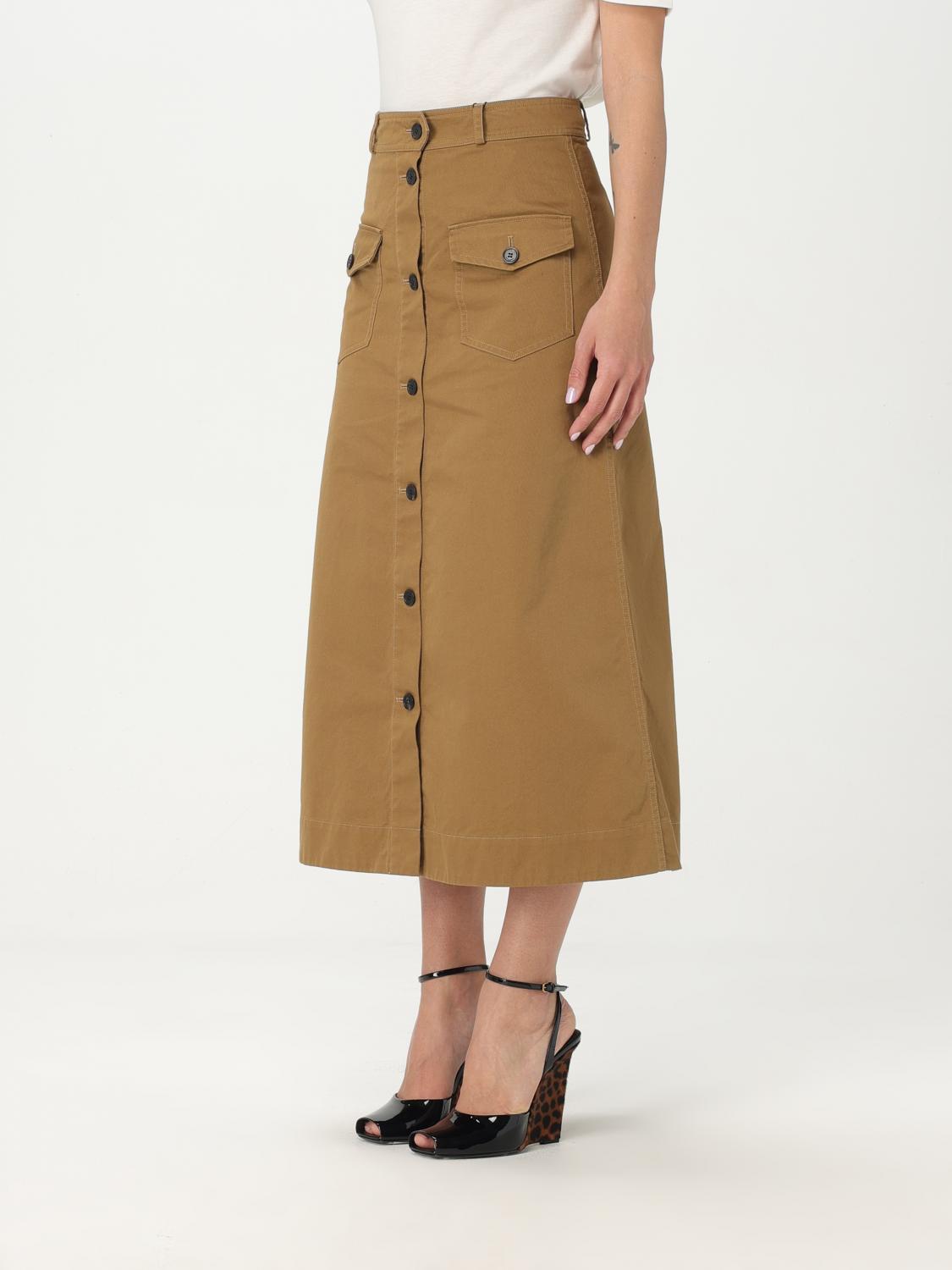 Saint Laurent Skirt Woman Beige SAINT LAURENT