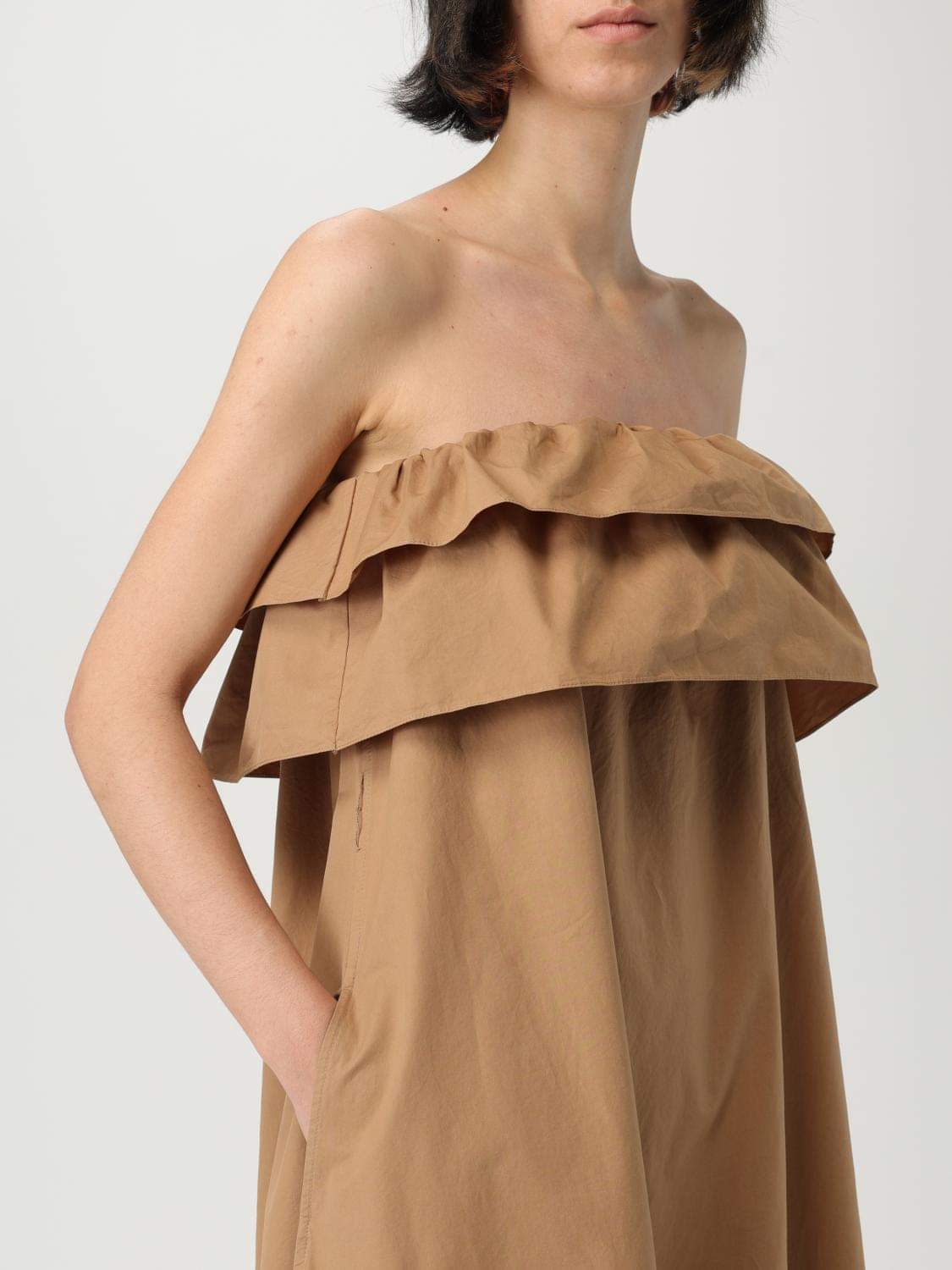 Saint Laurent Dress Woman Bronze SAINT LAURENT