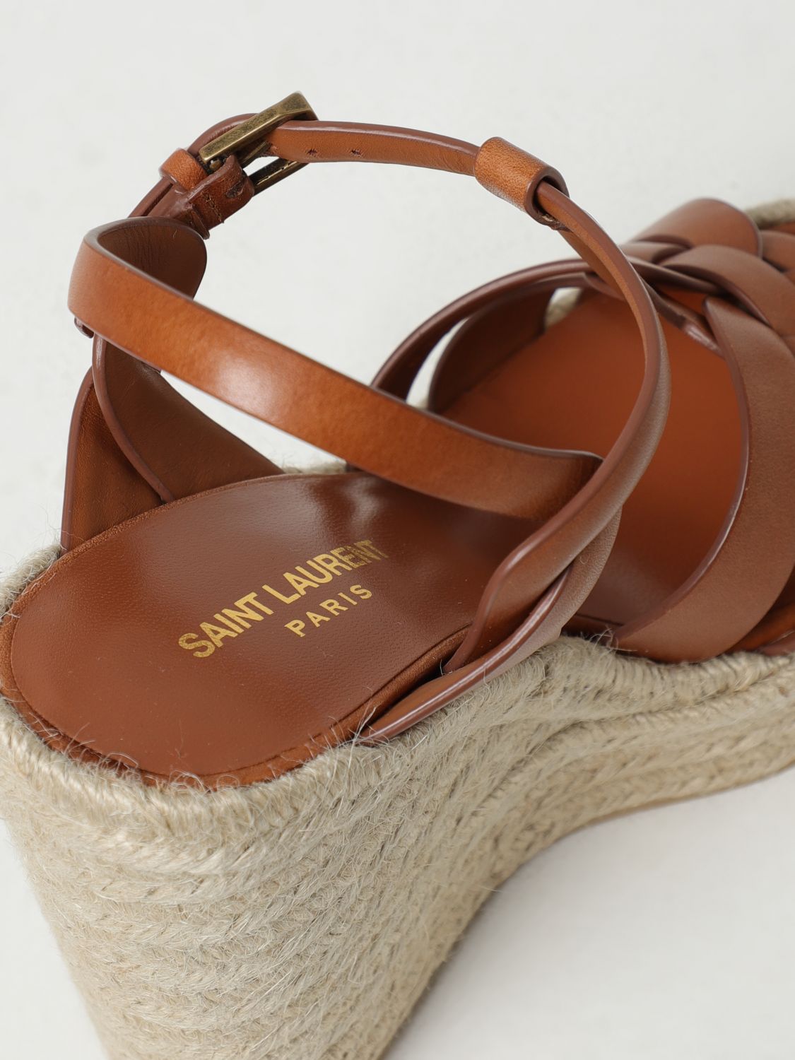 Saint Laurent Heeled Sandal Woman Leather SAINT LAURENT