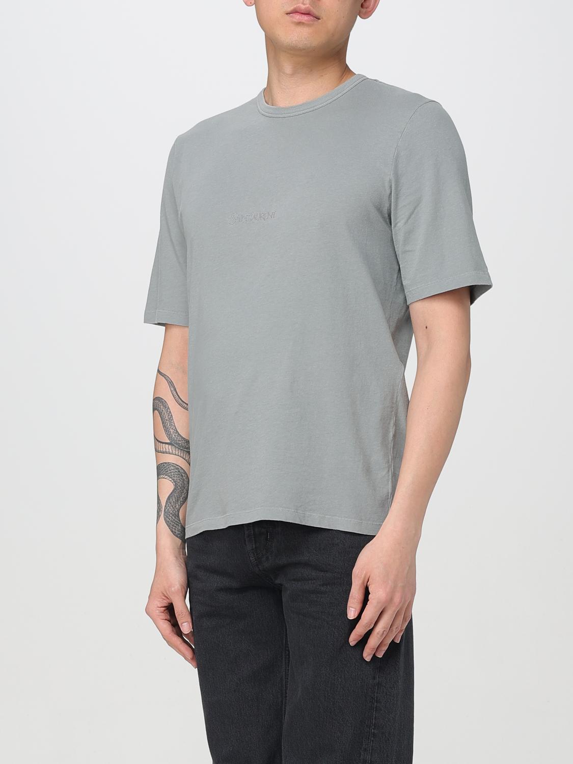 Saint Laurent T-Shirt Men Grey SAINT LAURENT