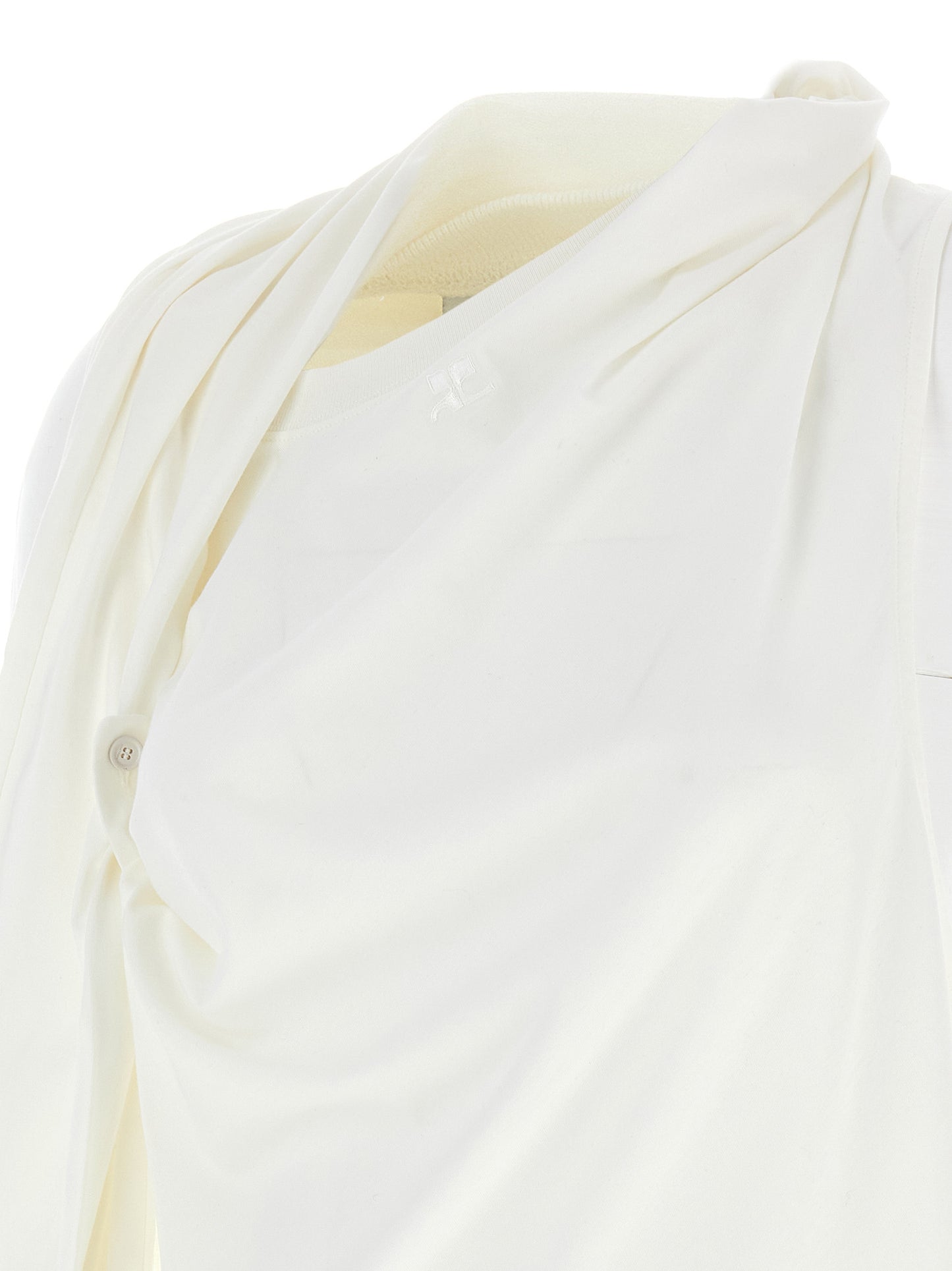 Courreges Women 'Asymetrique Off The Shoulder' T-Shirt COURREGES