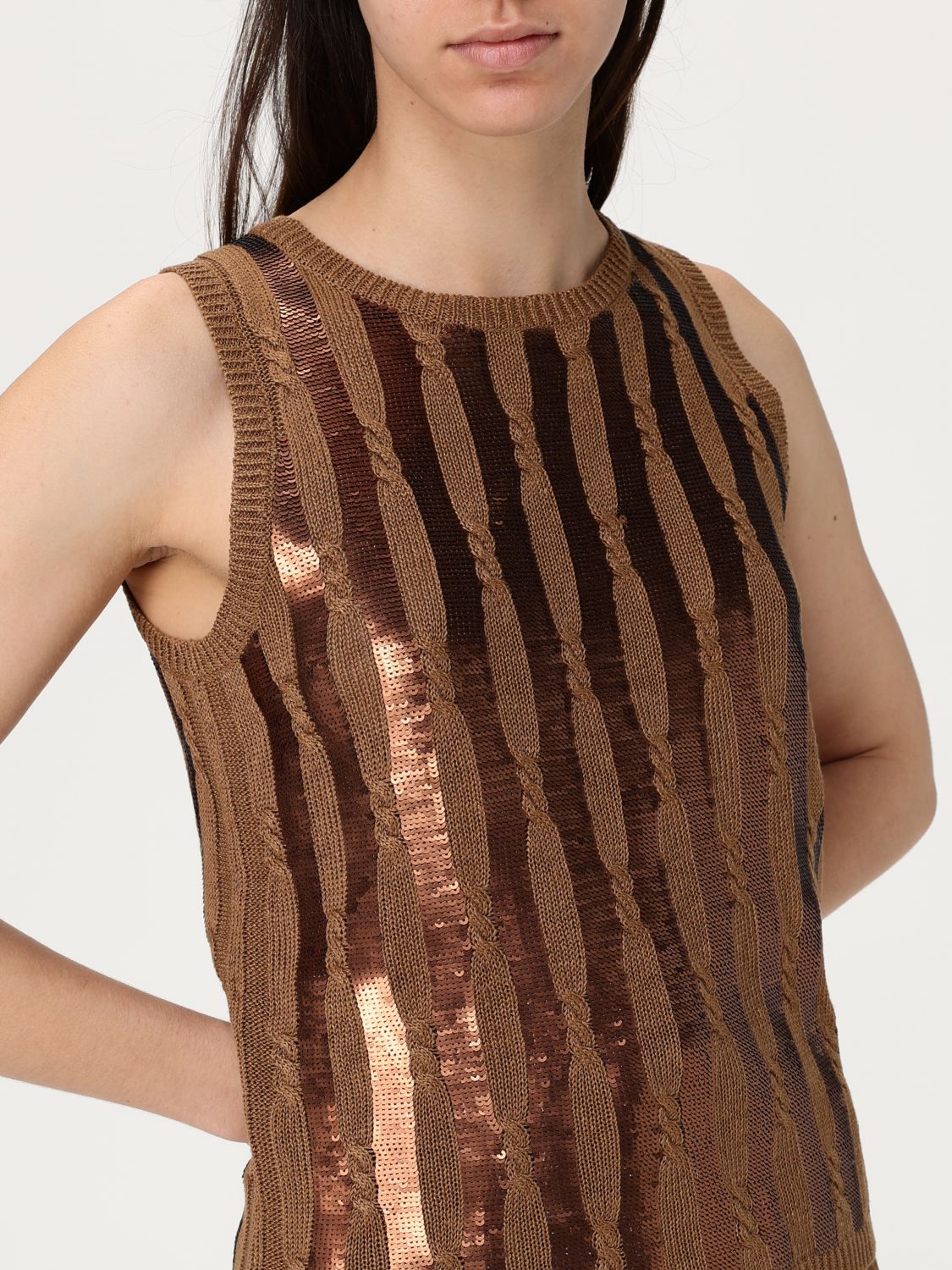 Max Mara Top Woman Tobacco MAX MARA