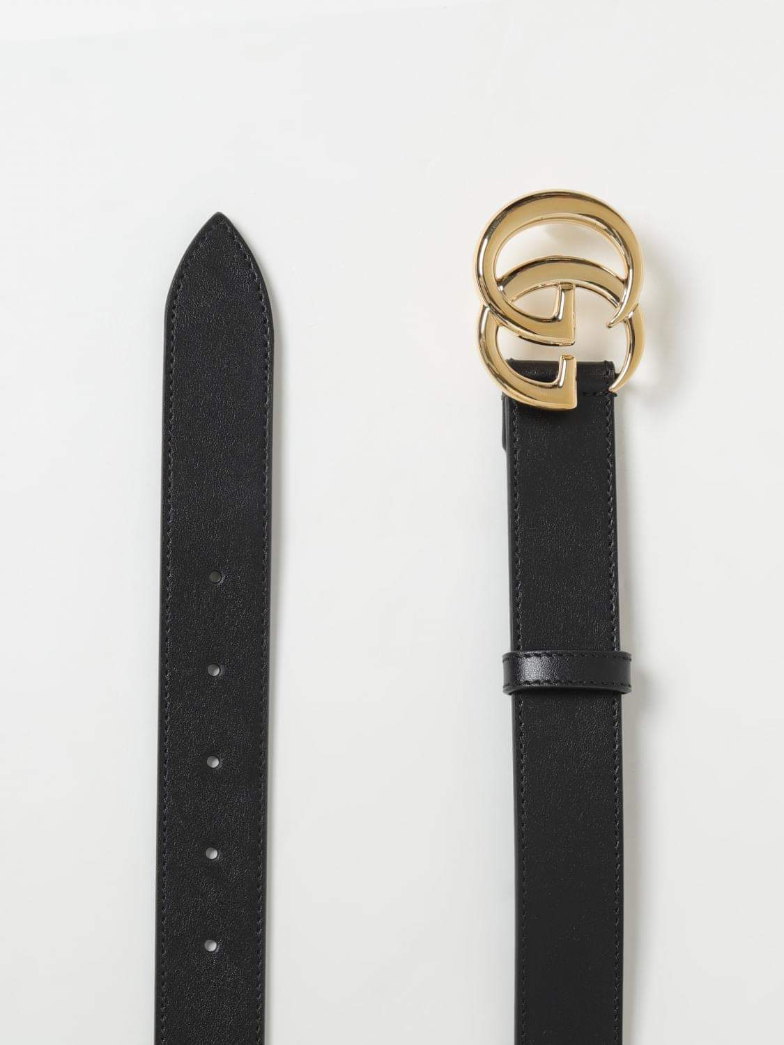 Gucci Men Black Logo Leather Belt GUCCI