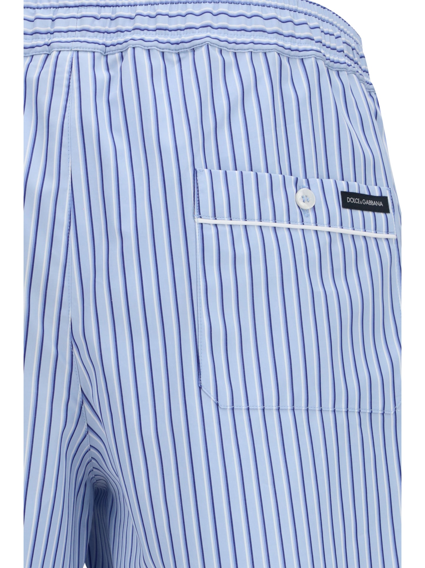 Dolce & Gabbana Men Striped Poplin Shorts DOLCE & GABBANA