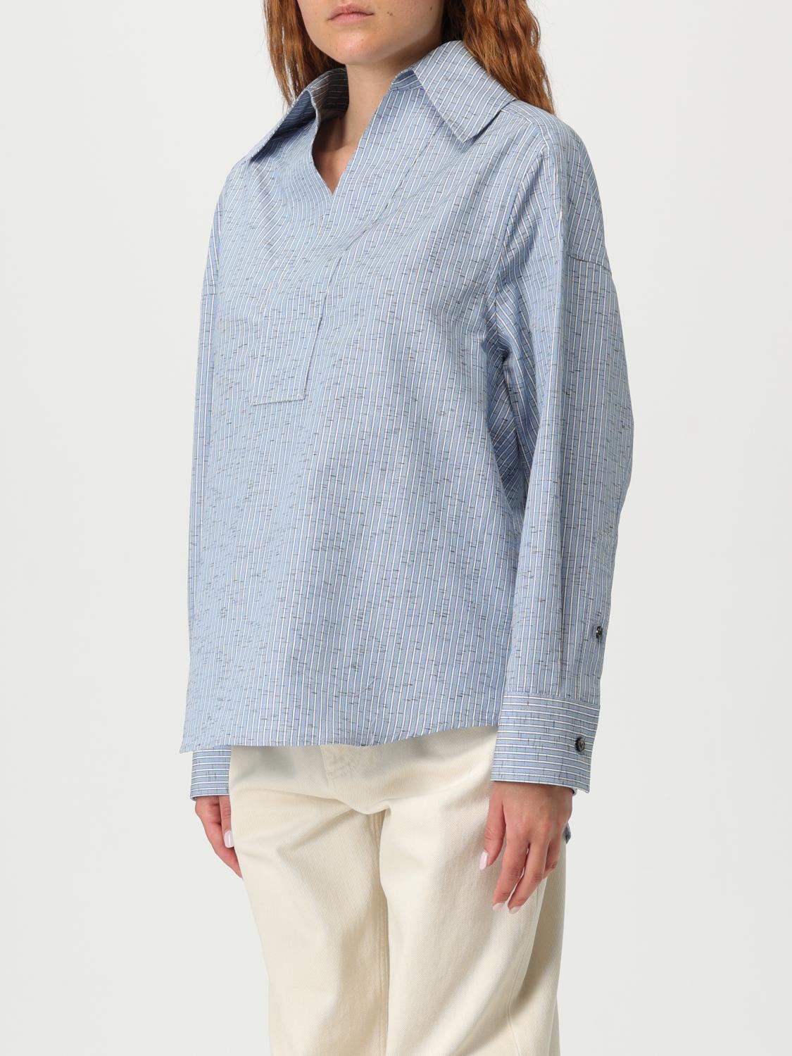 Bottega Veneta Shirt Woman Gnawed Blue BOTTEGA VENETA