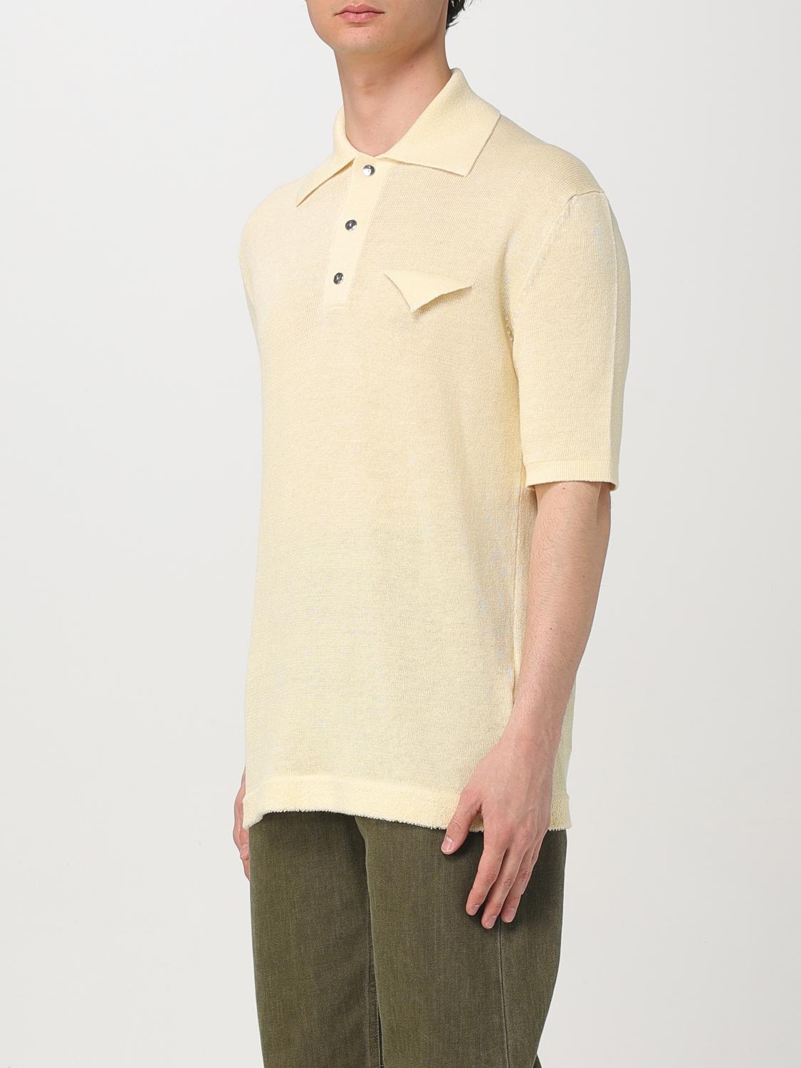 Bottega Veneta Polo Shirt Men Yellow BOTTEGA VENETA