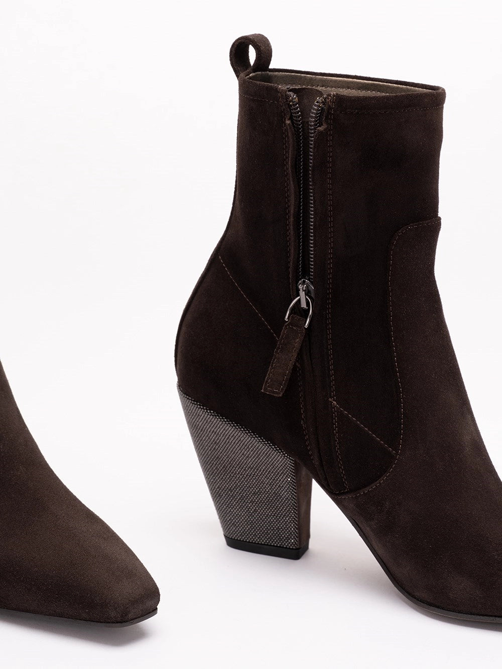 Brunello Cucinelli Women Suede Heeled Boots BRUNELLO CUCINELLI