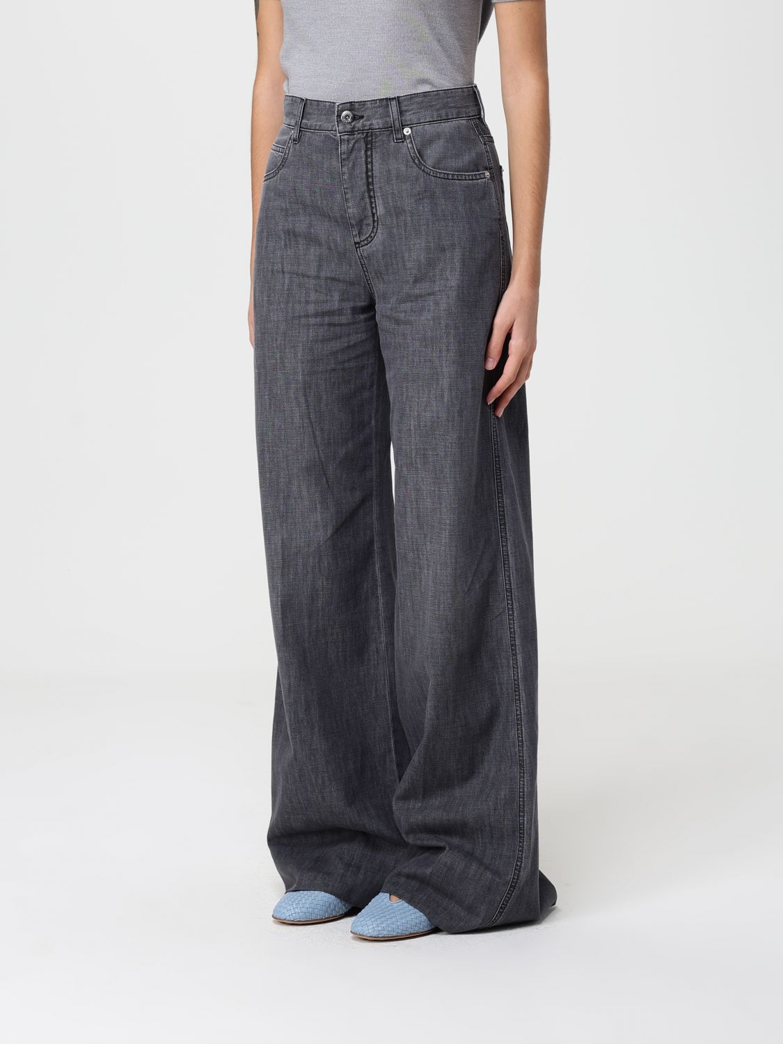 Bottega Veneta Jeans Woman Charcoal BOTTEGA VENETA