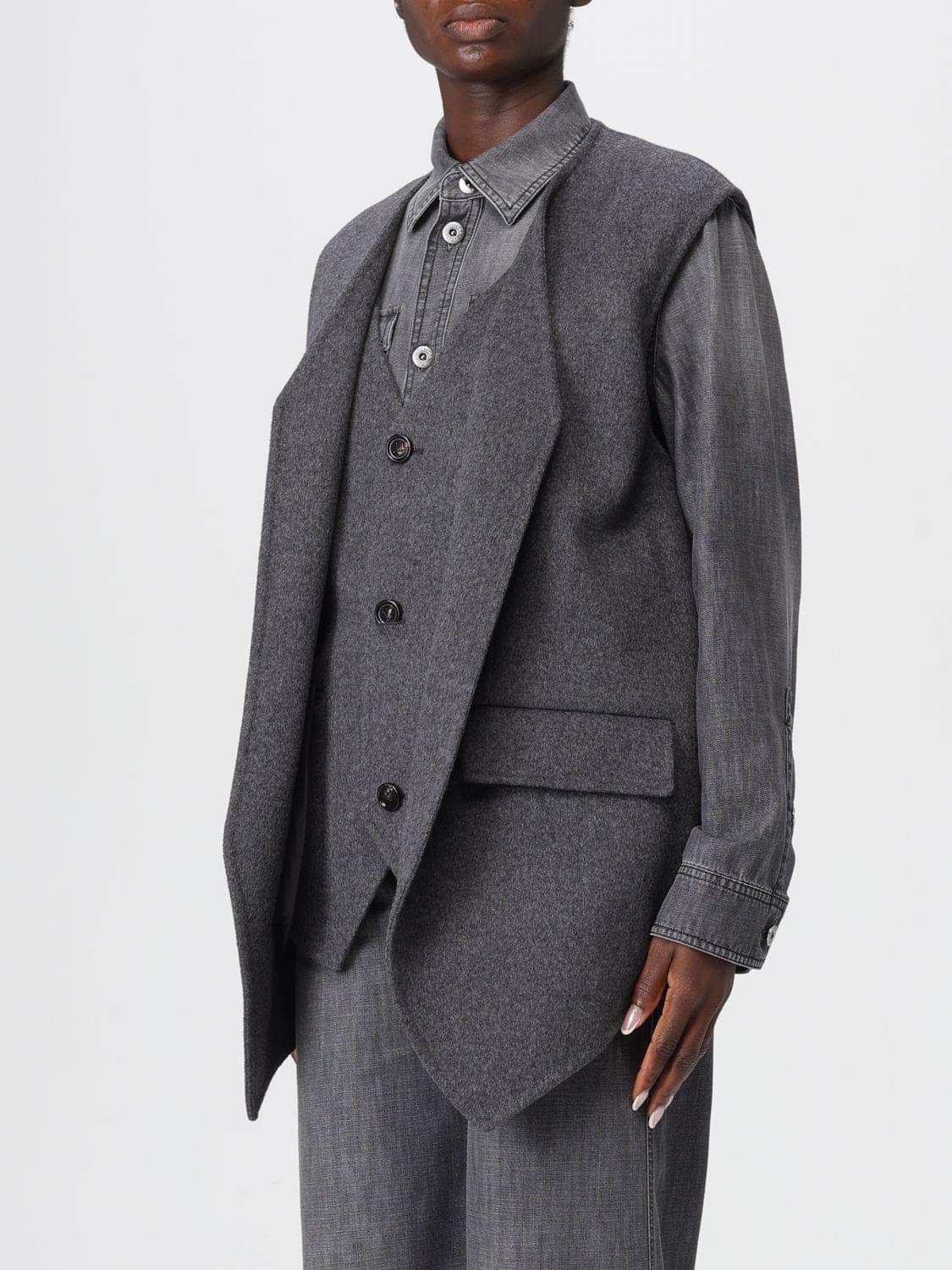 Bottega Veneta Waistcoat Woman Grey BOTTEGA VENETA
