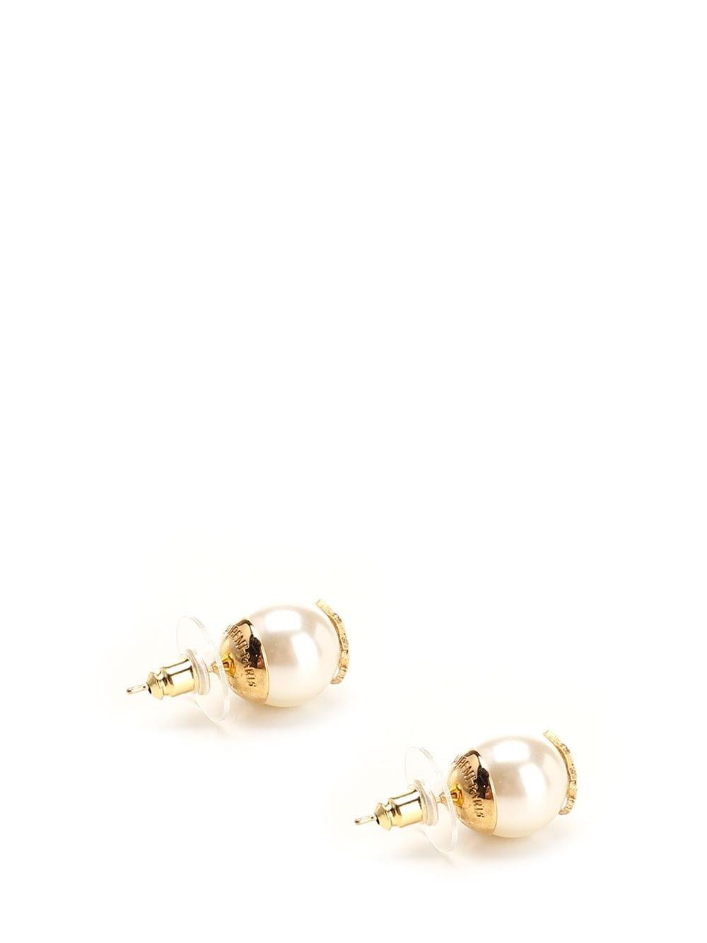 Saint Laurent Women Pearl Earrings SAINT LAURENT