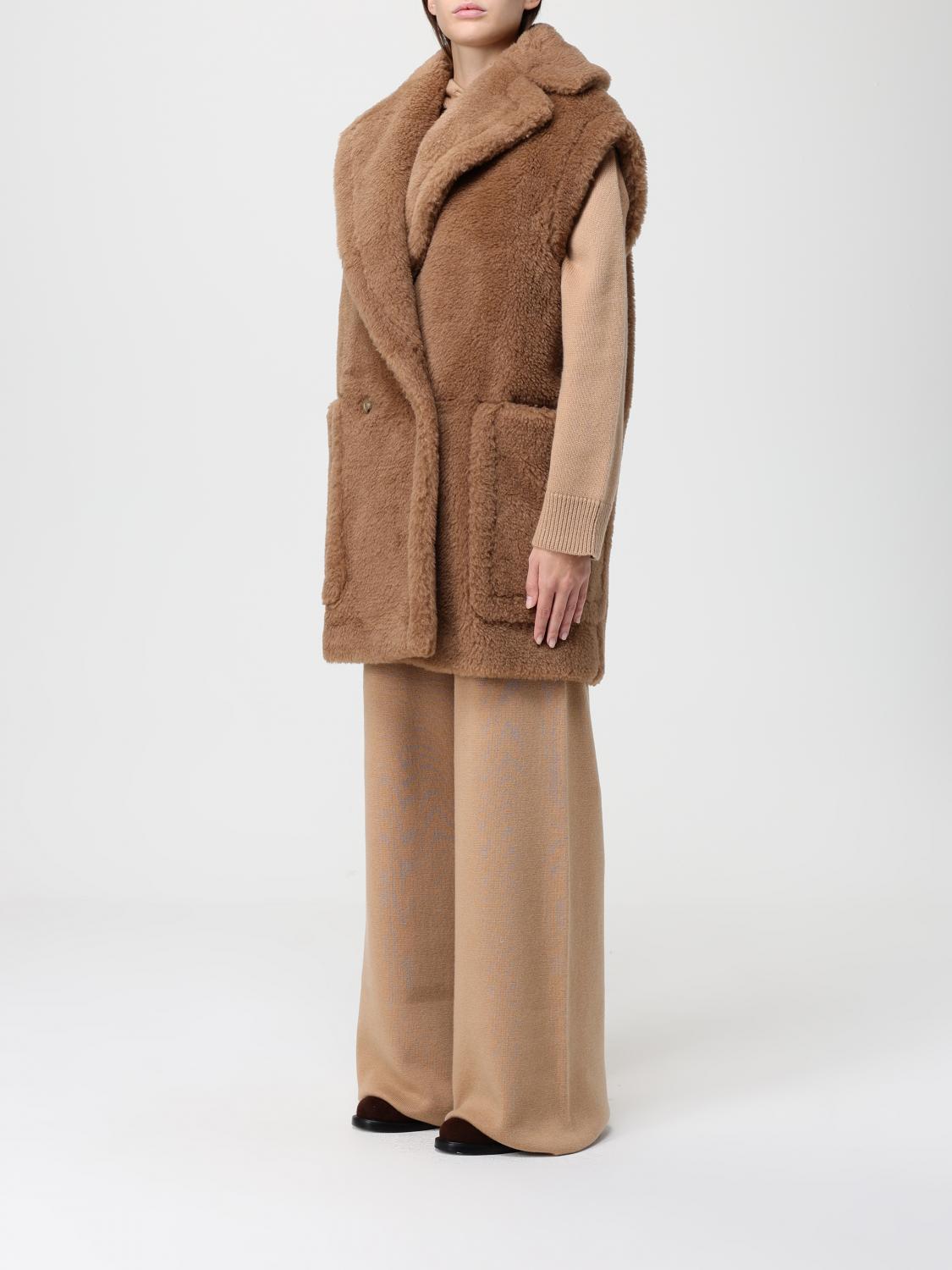 Max Mara Fur Coat Woman Camel MAX MARA