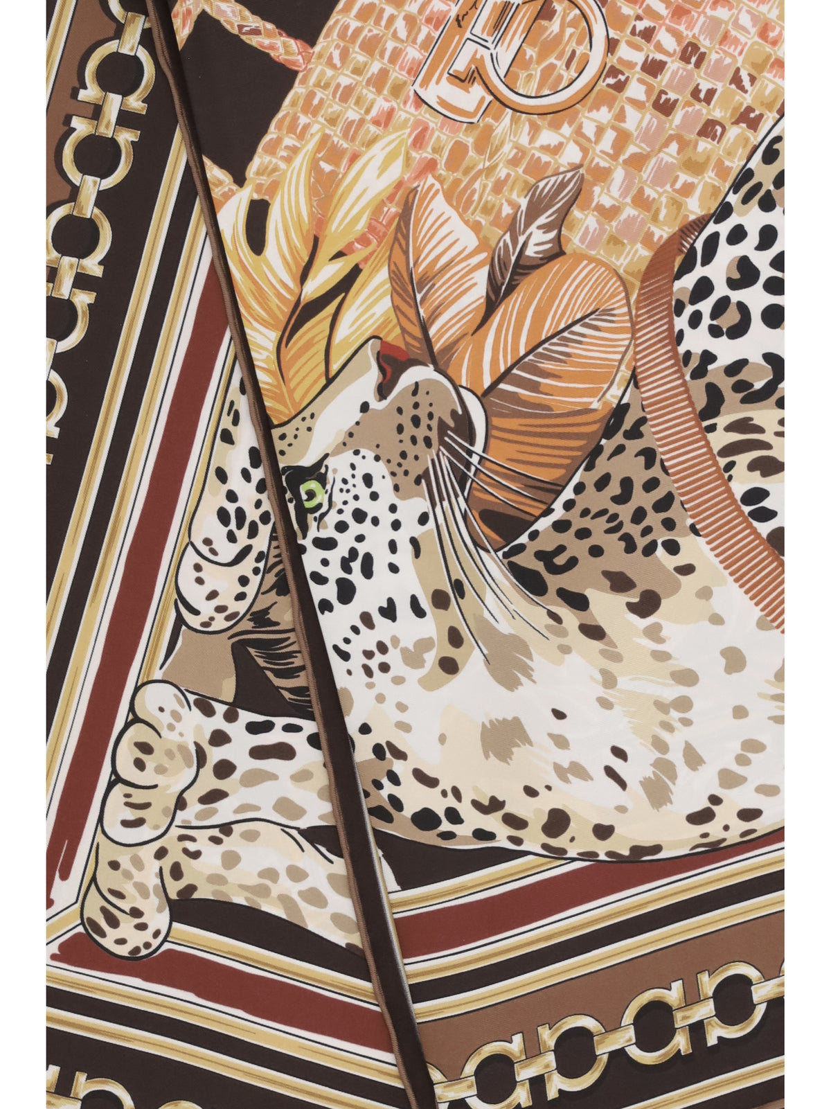 Ferragamo Women Leopard-Print Silk Scarf FERRAGAMO