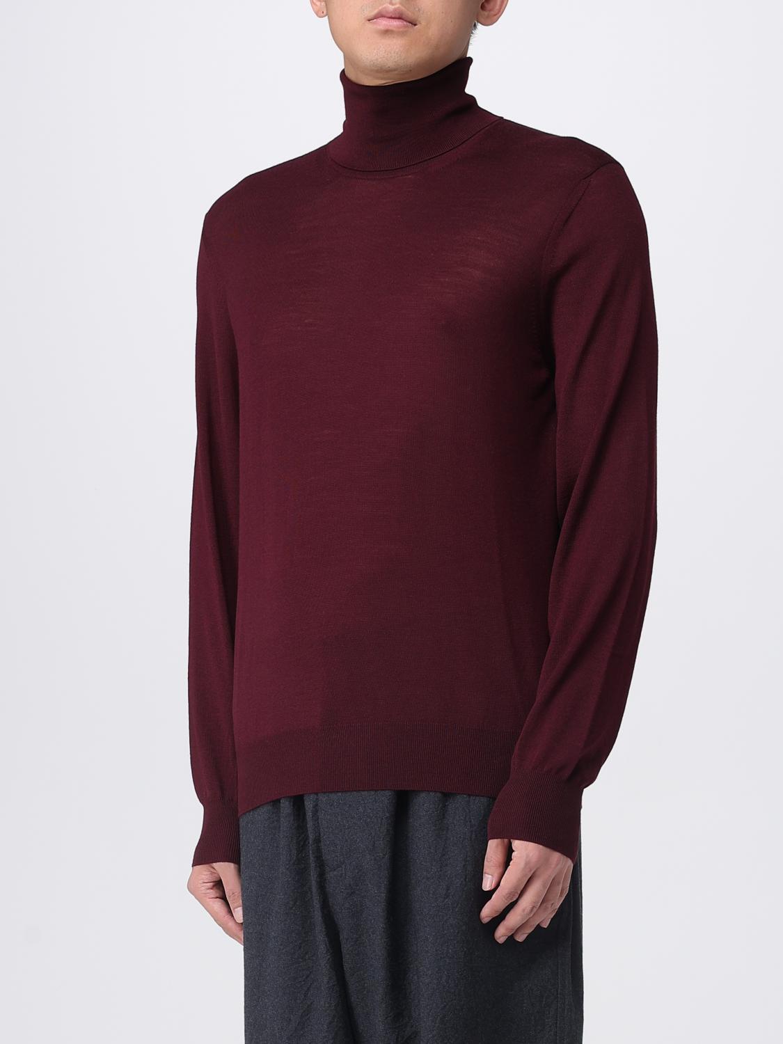 Saint Laurent Sweater Men Burgundy SAINT LAURENT