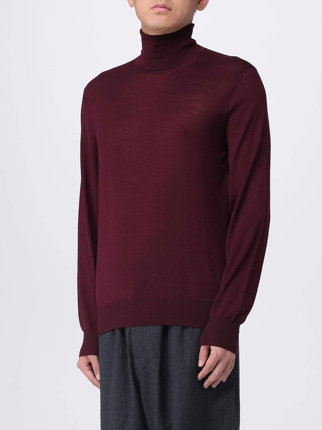 Saint Laurent Sweater Men Burgundy SAINT LAURENT