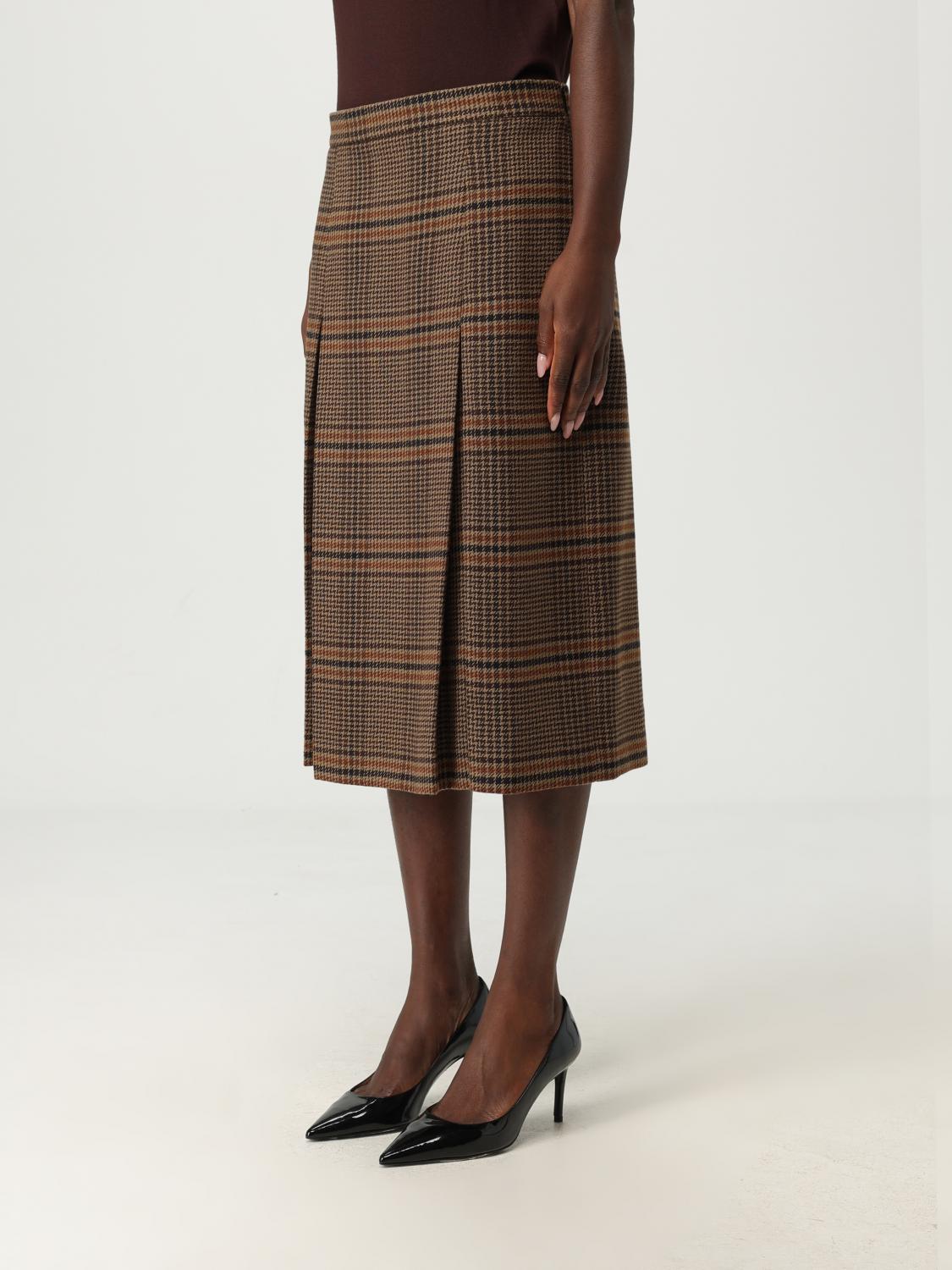 Saint Laurent Skirt Woman Camel SAINT LAURENT