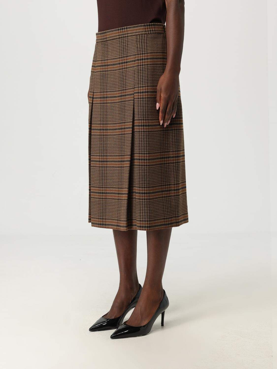 Saint Laurent Skirt Woman Camel SAINT LAURENT