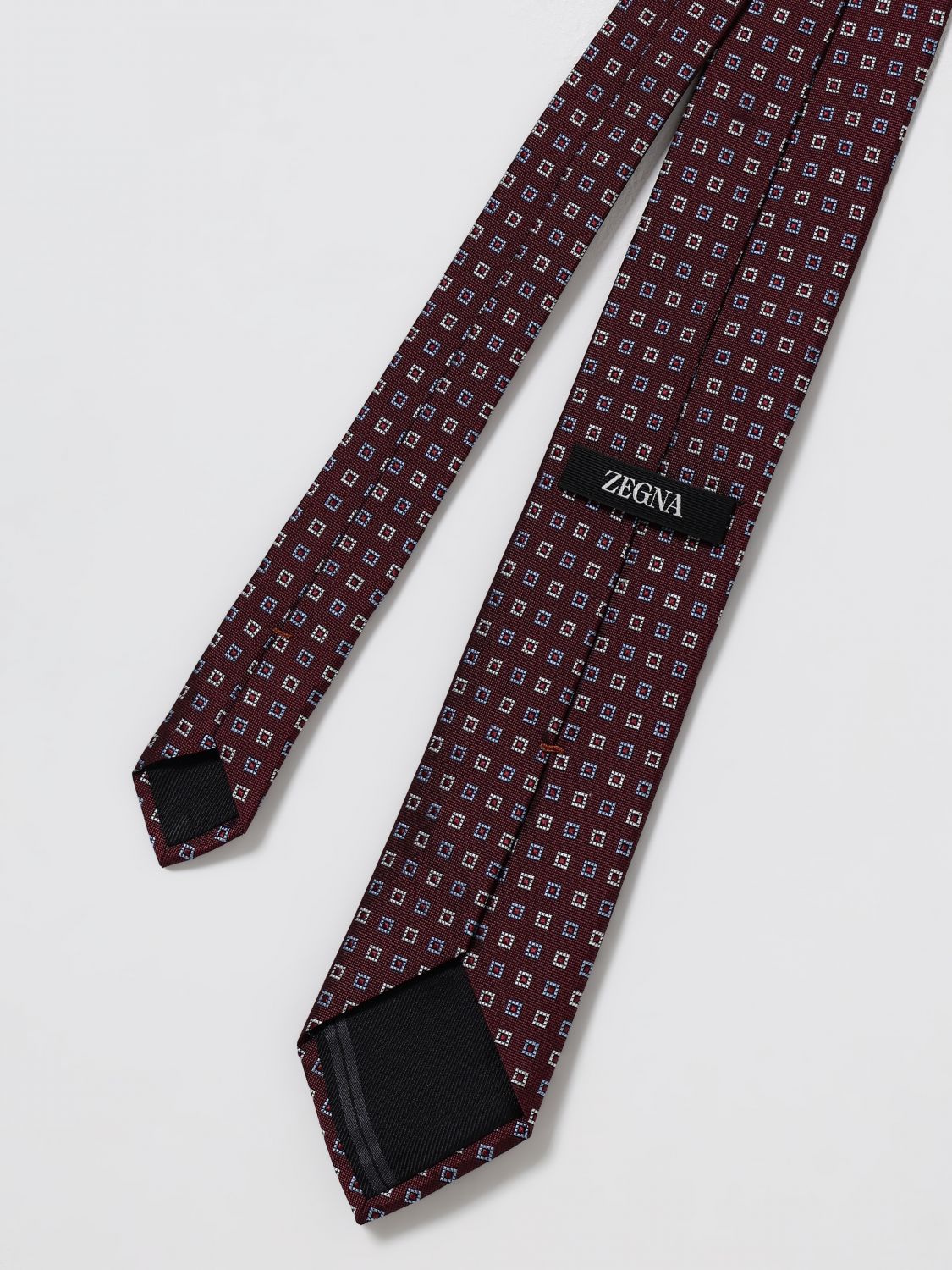 Zegna Tie Men Burgundy ZEGNA