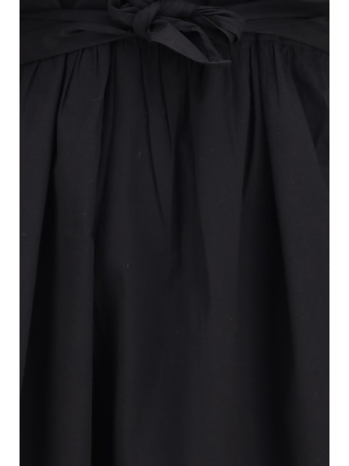 Ganni Women Midi Dress With Bows And Puff Shoulders GANNI