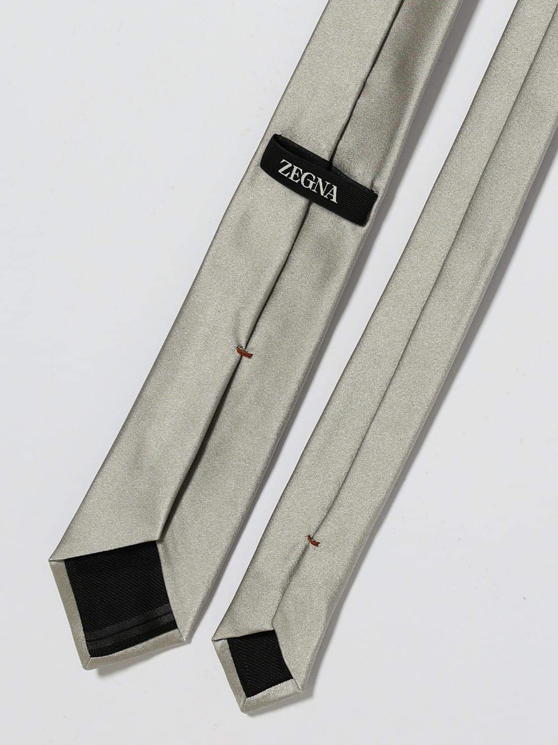 Zegna Tie Men Grey ZEGNA