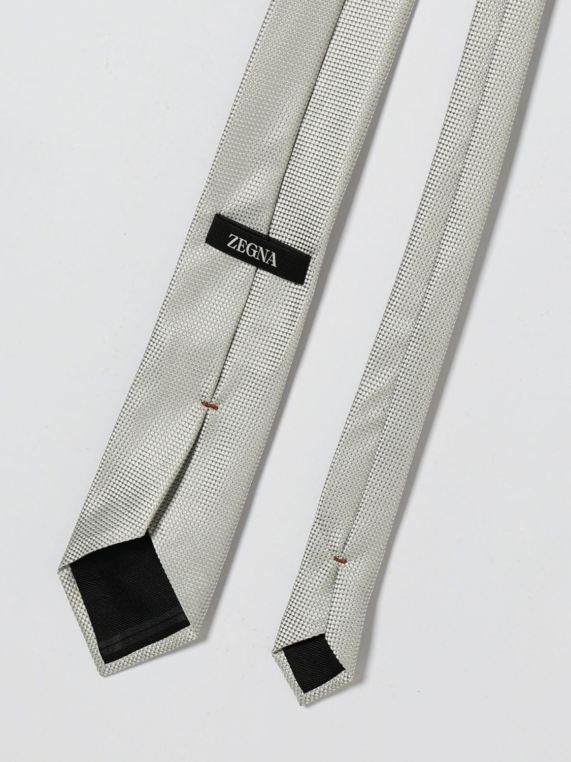 Zegna Tie Men White ZEGNA