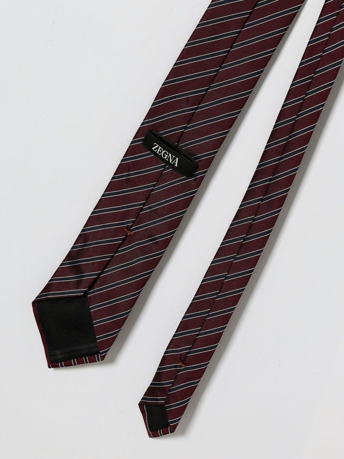 Zegna Tie Men Burgundy ZEGNA