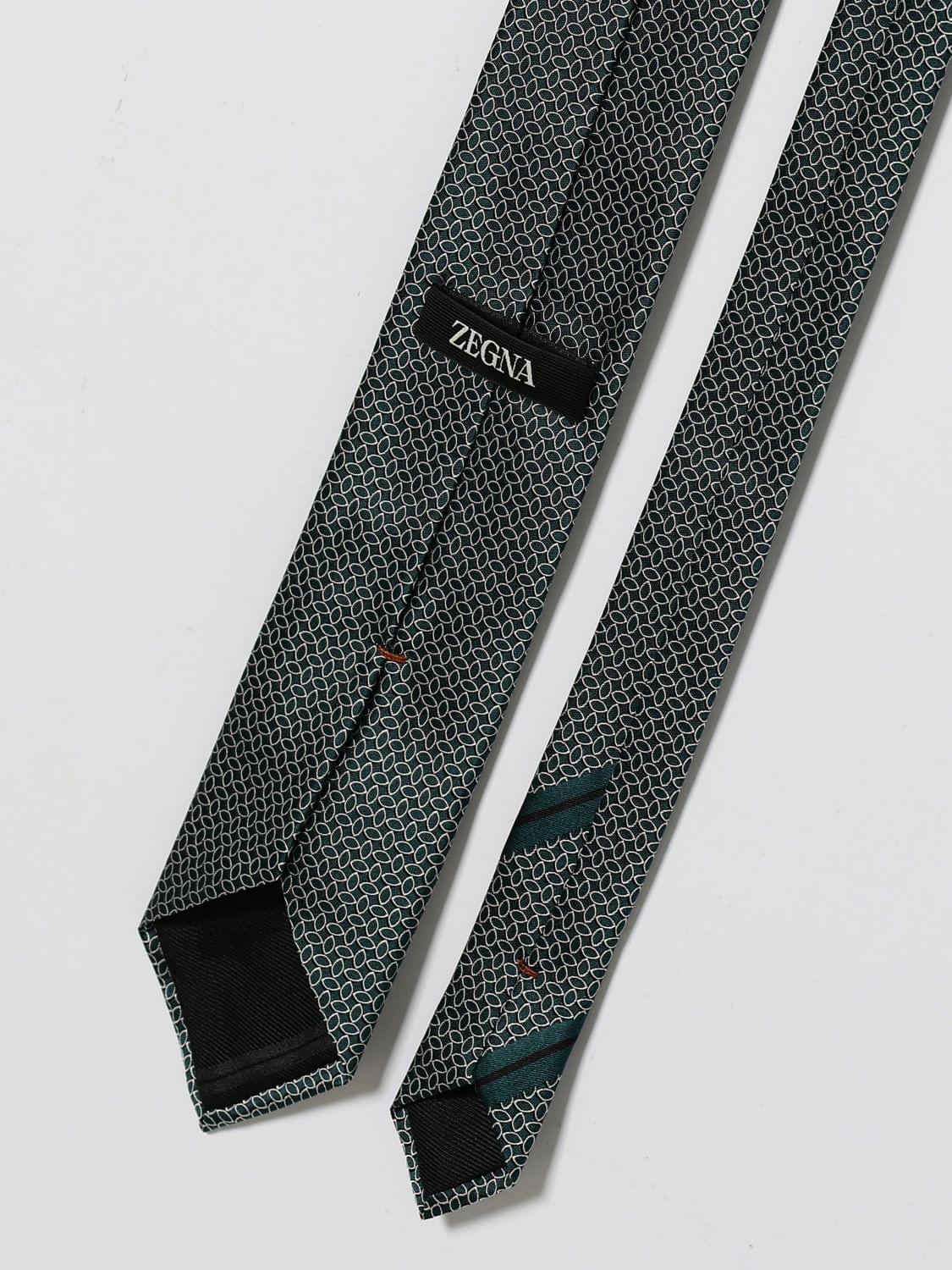 Zegna Tie Men Green ZEGNA