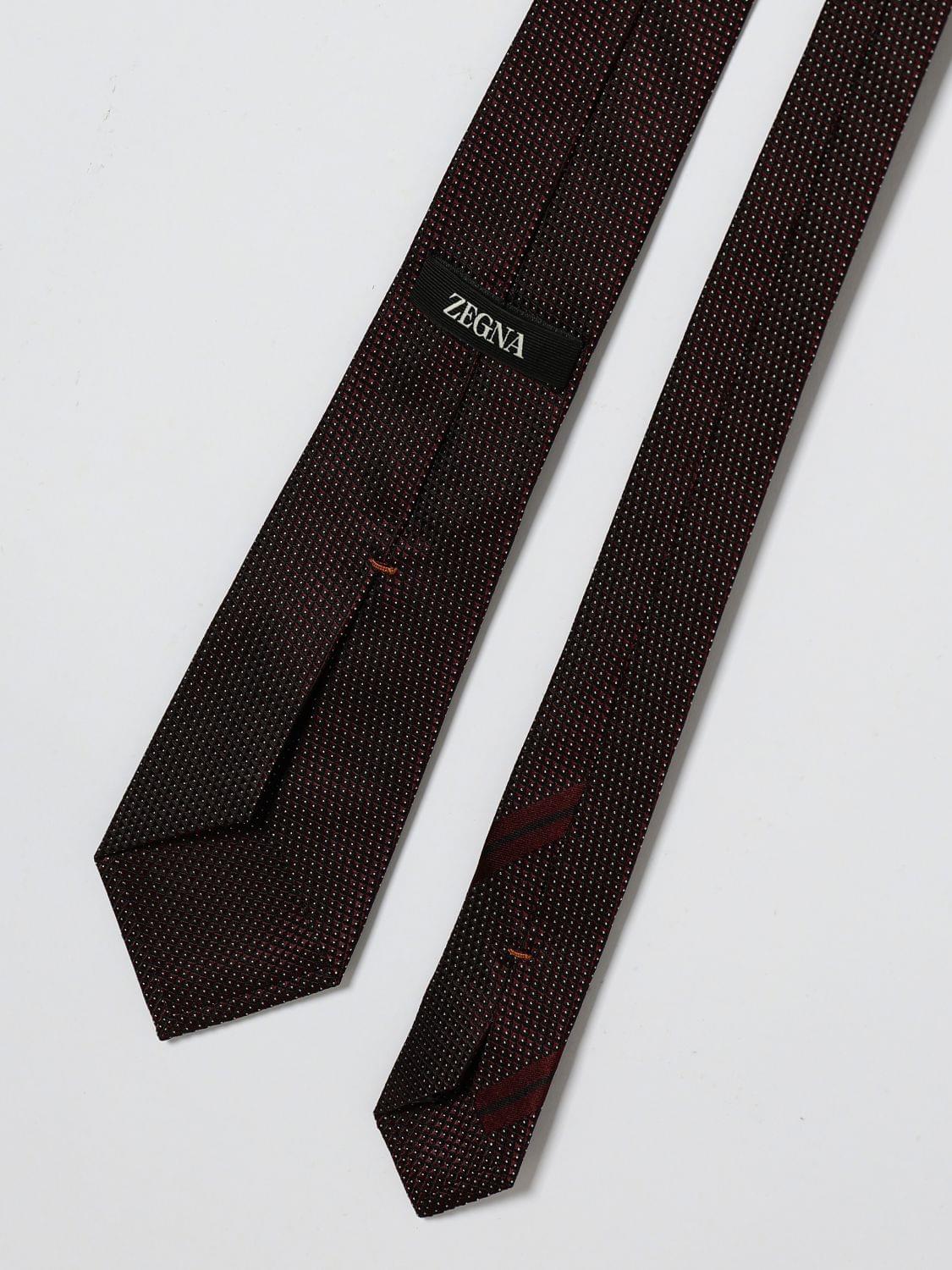 Zegna Tie Men Burgundy ZEGNA