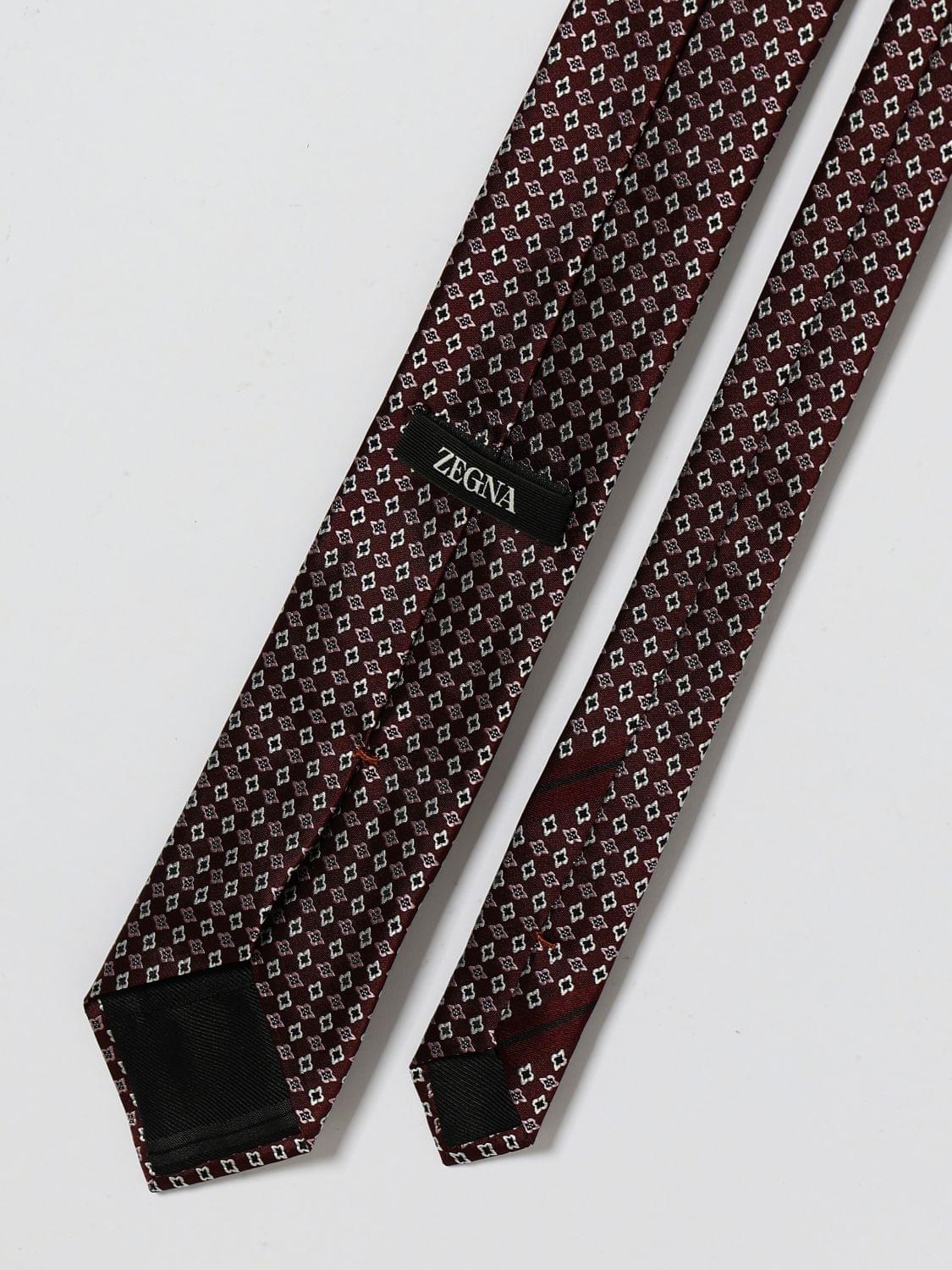 Zegna Tie Men Burgundy ZEGNA