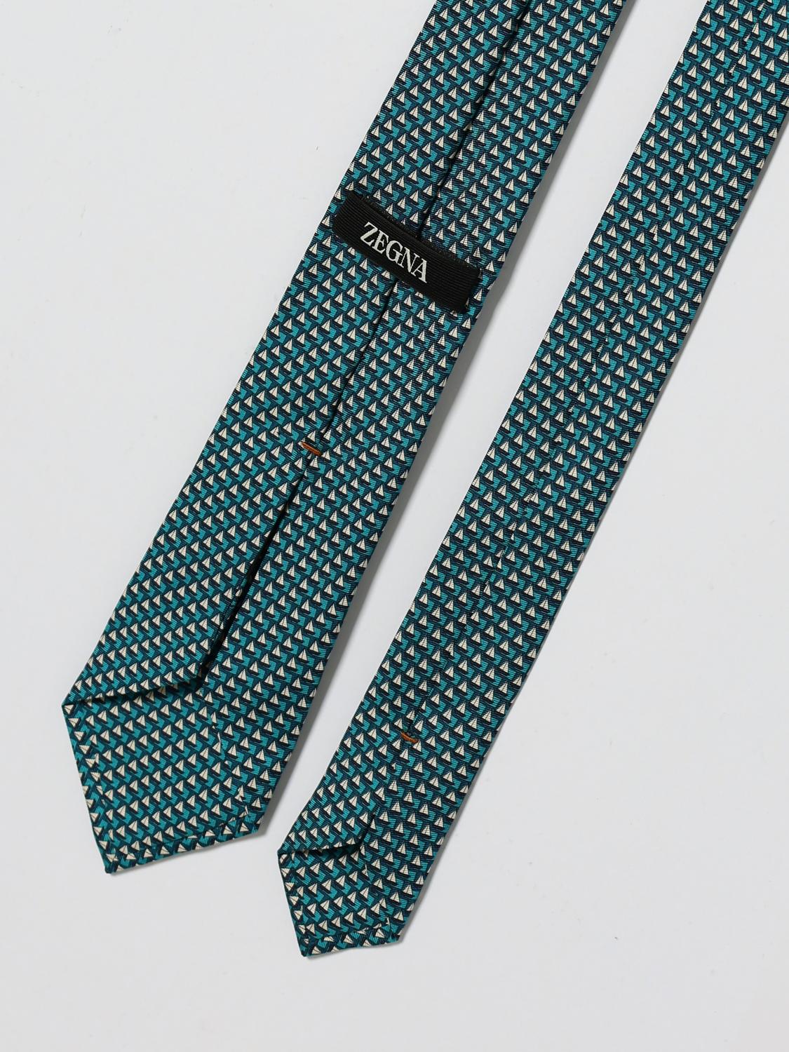 Zegna Tie Men Green ZEGNA