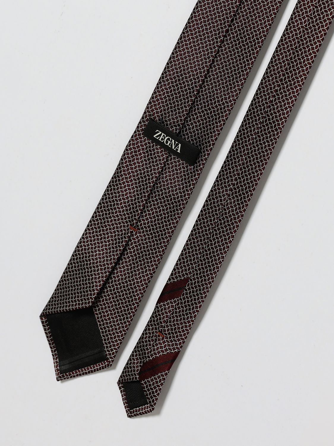Zegna Tie Men Burgundy ZEGNA