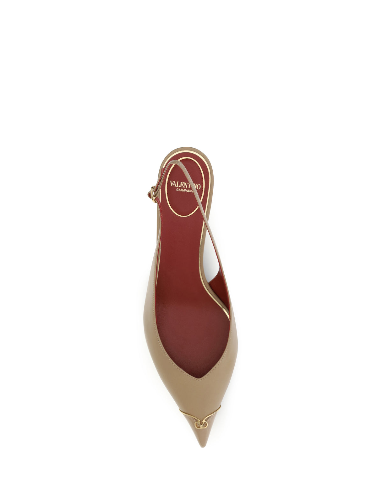 Valentino Garavani Women Vlogo Signature Kitten-Heel Slingback Pumps VALENTINO GARAVANI