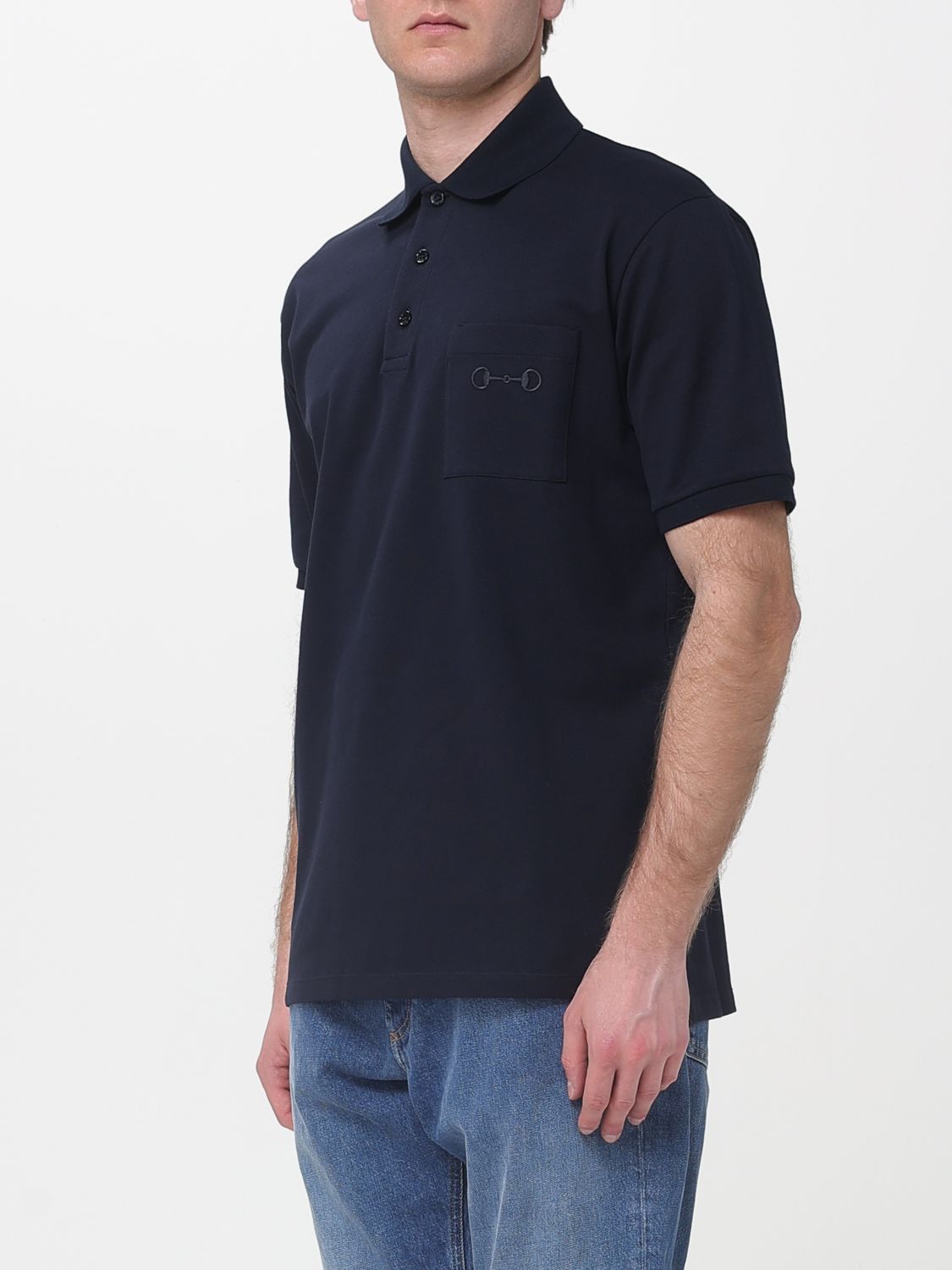 Gucci Polo Shirt Men Blue GUCCI