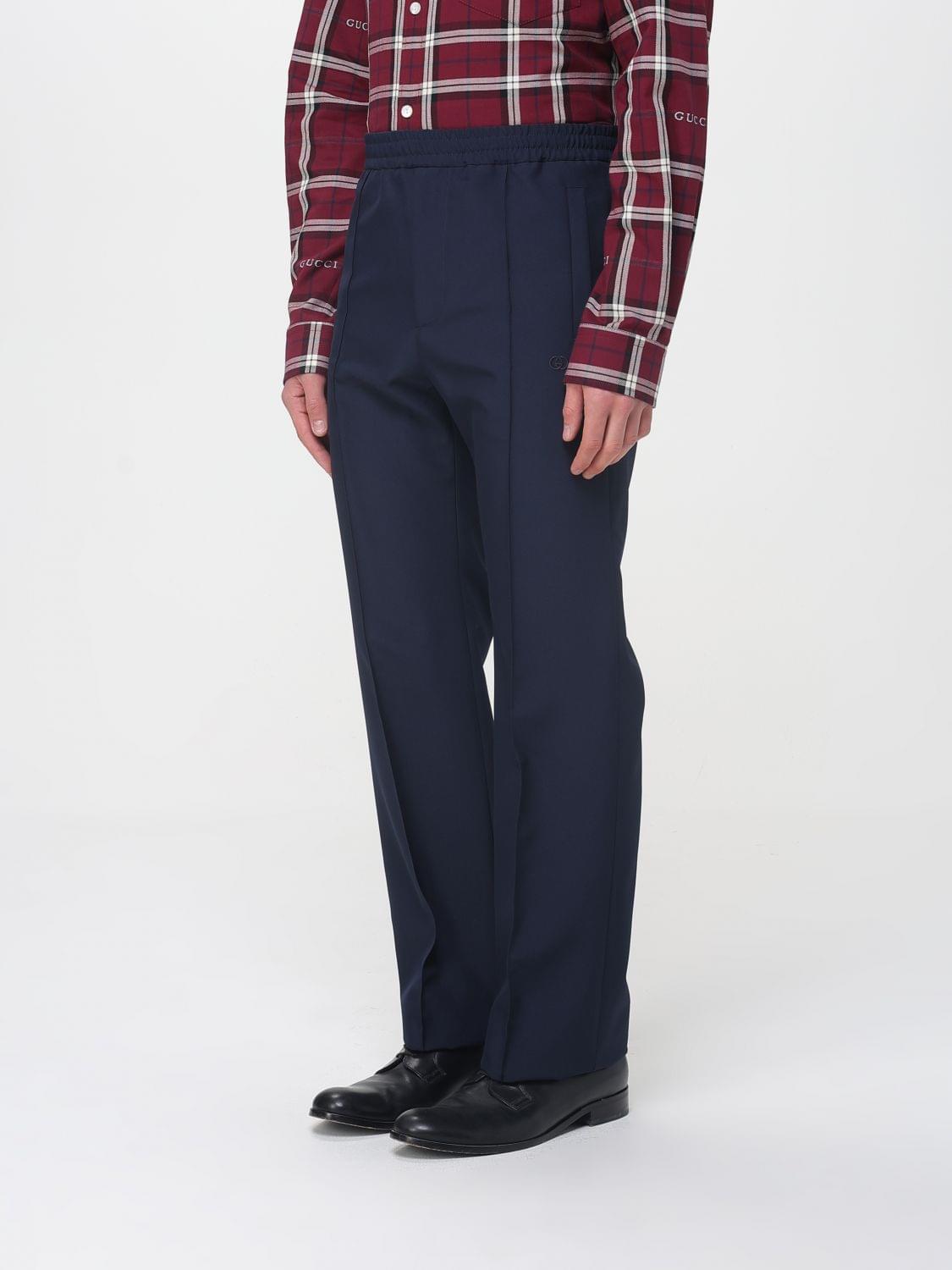 Gucci Pants Men Blue GUCCI