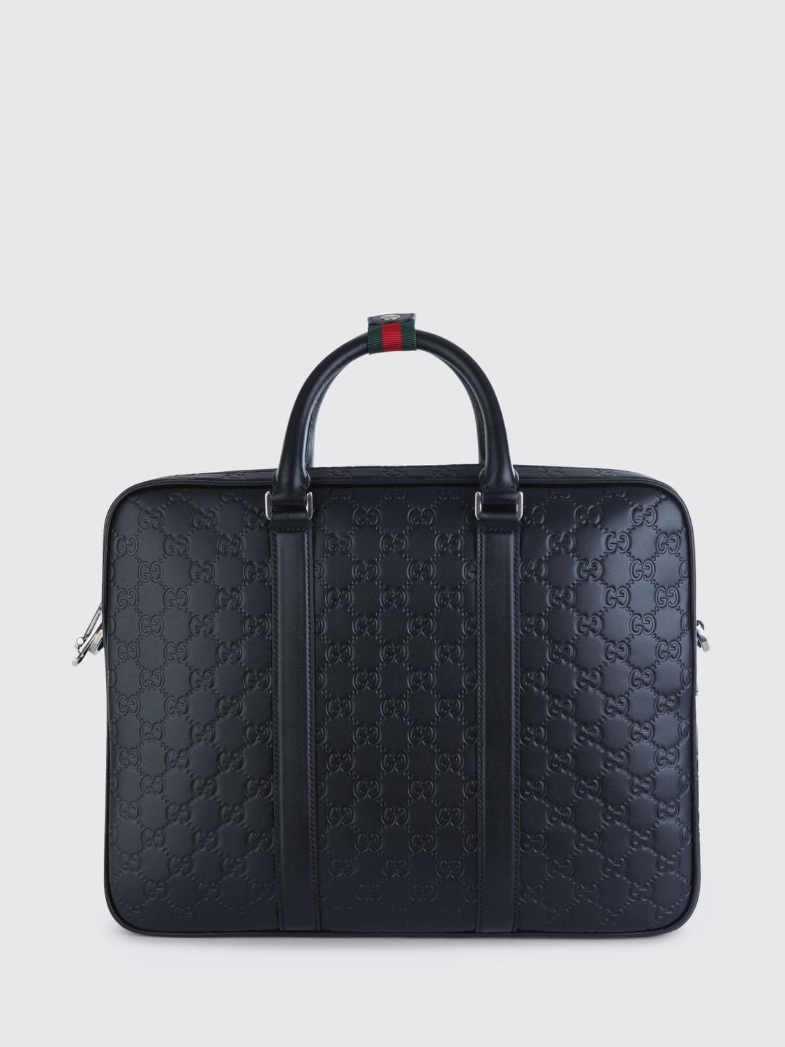 Gucci Men Gucci Men Gg Calfskin Business Bag Gucci GUCCI