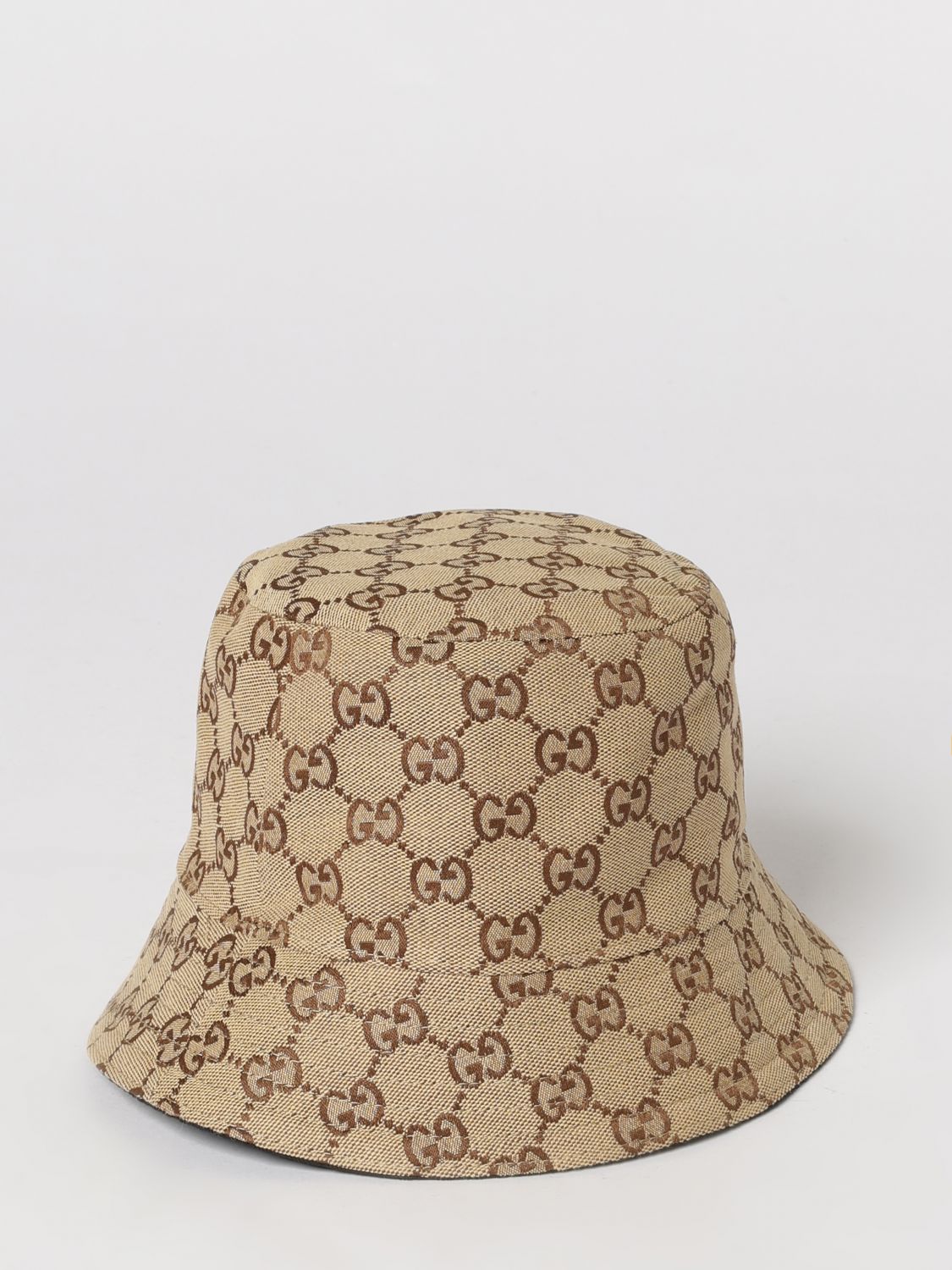 Reversible Gg Jacquard Canvas Hat Gucci GUCCI