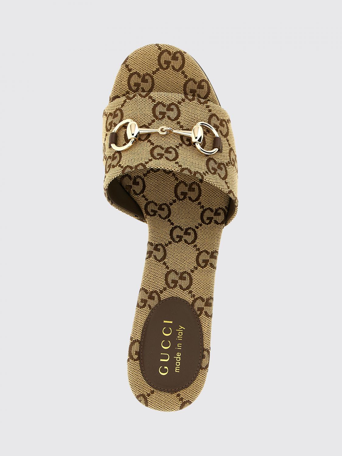 Gucci Heeled Sandal Woman Camel GUCCI