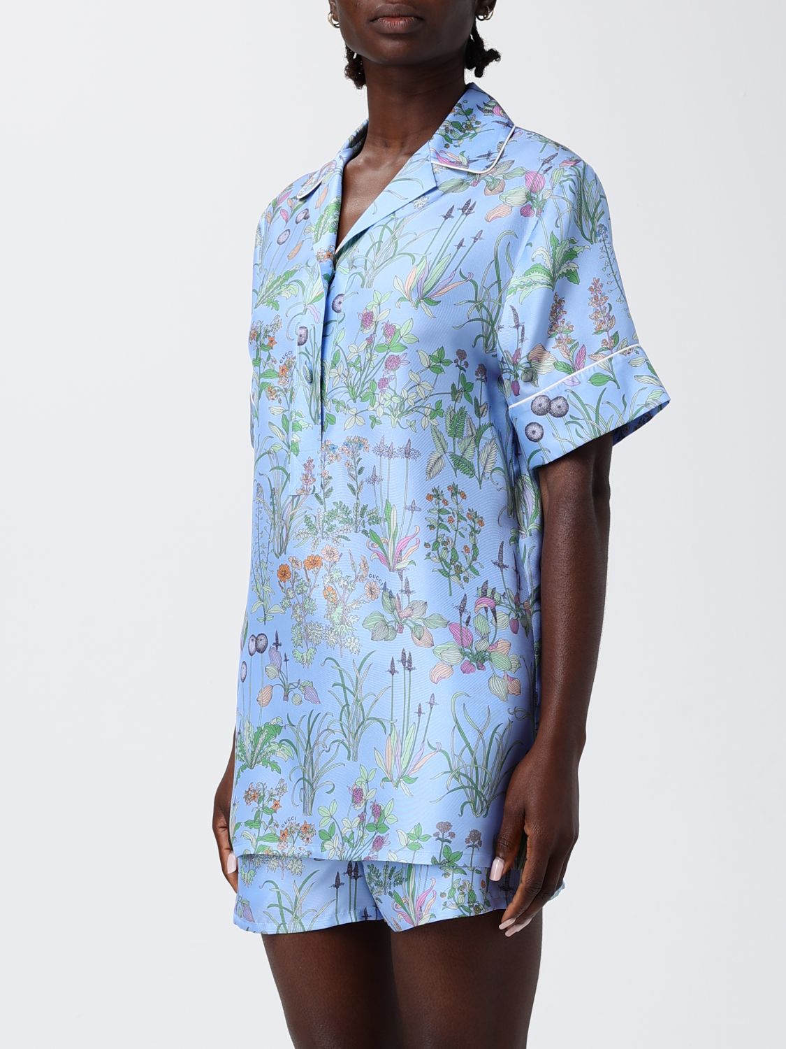 Gucci Shirt Woman Gnawed Blue GUCCI